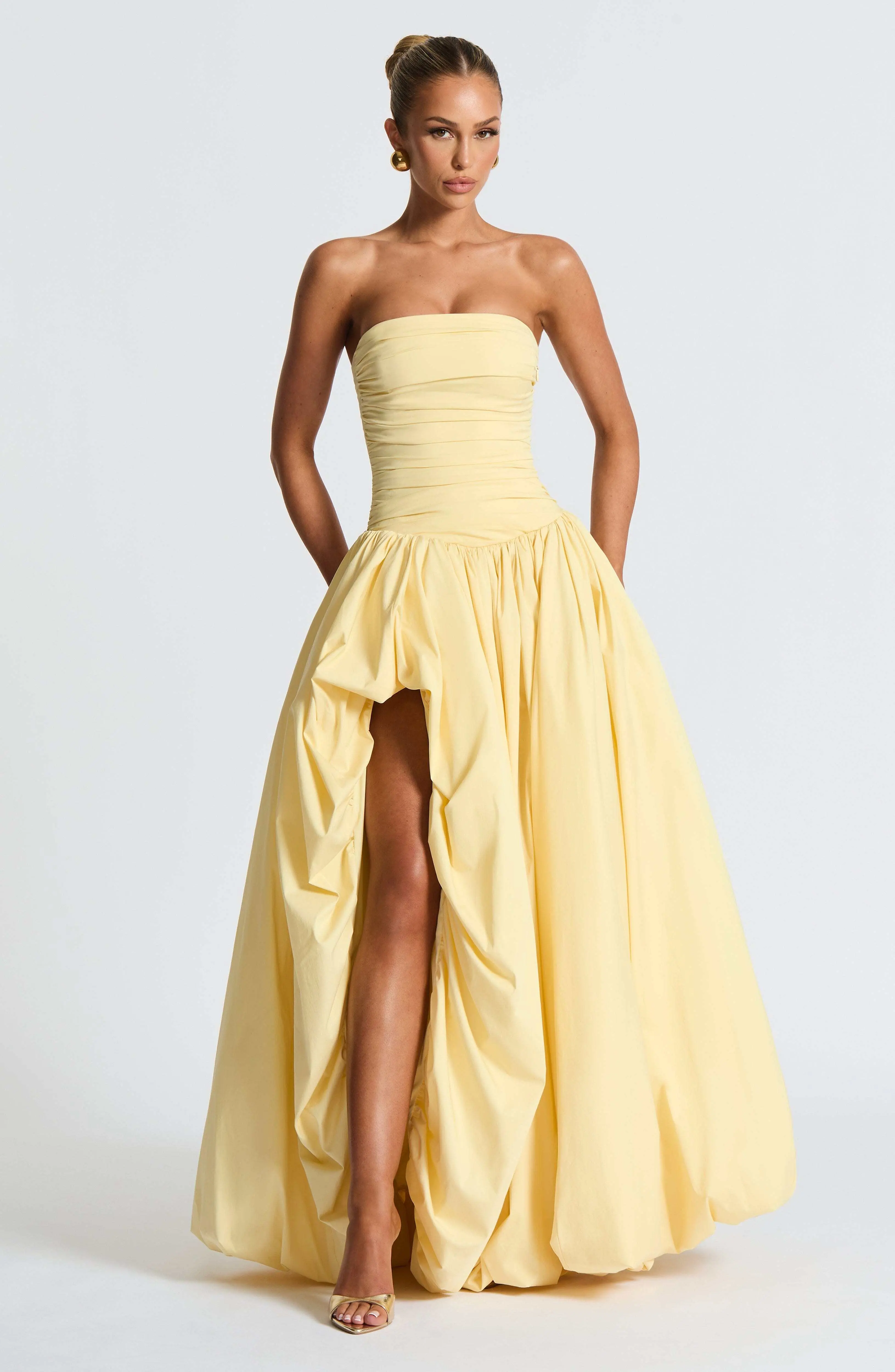 Jillian Maxi Dress - Lemon - Image 10
