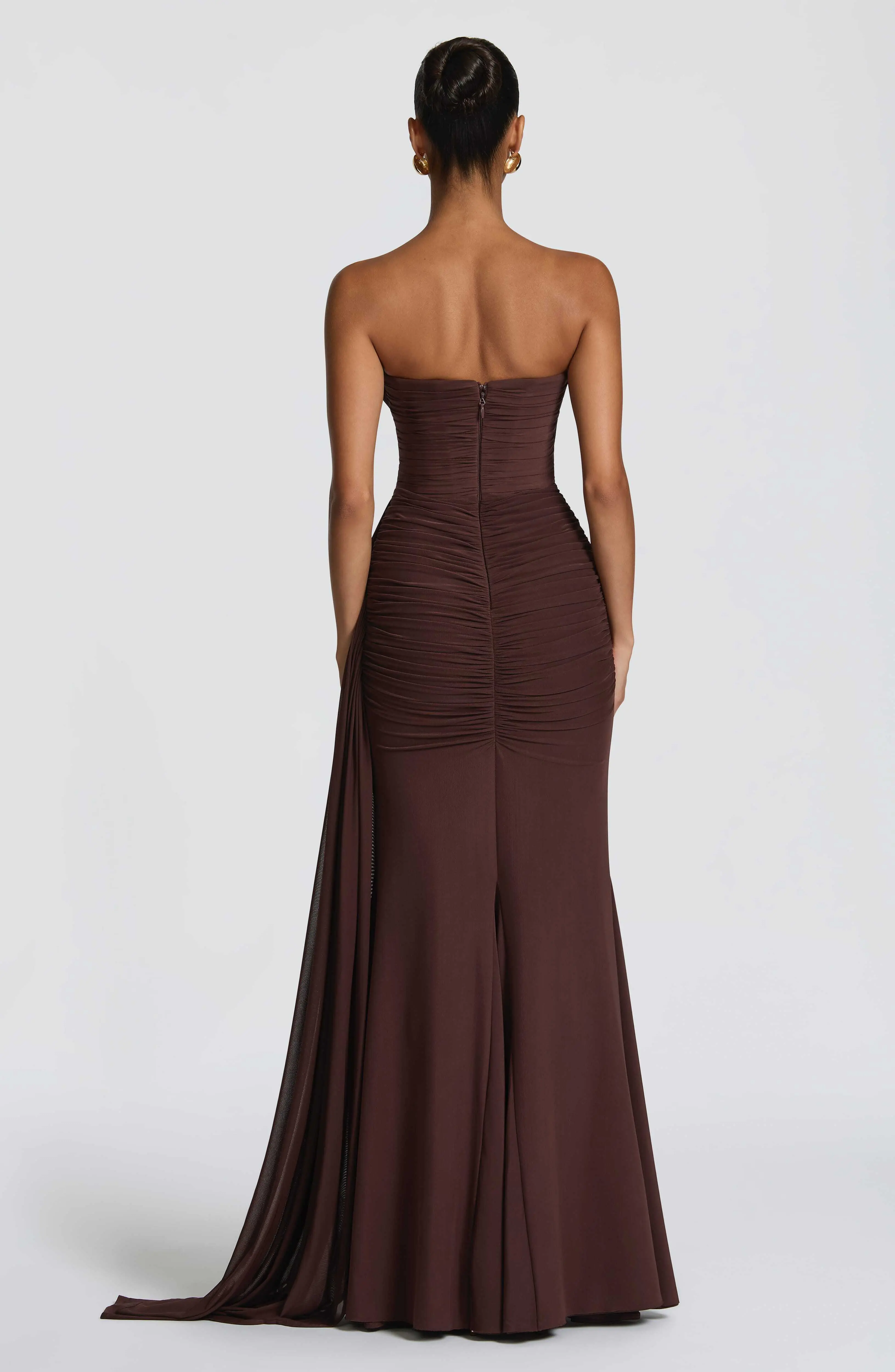Ashika Maxi Dress - Plum Brown - Image 3