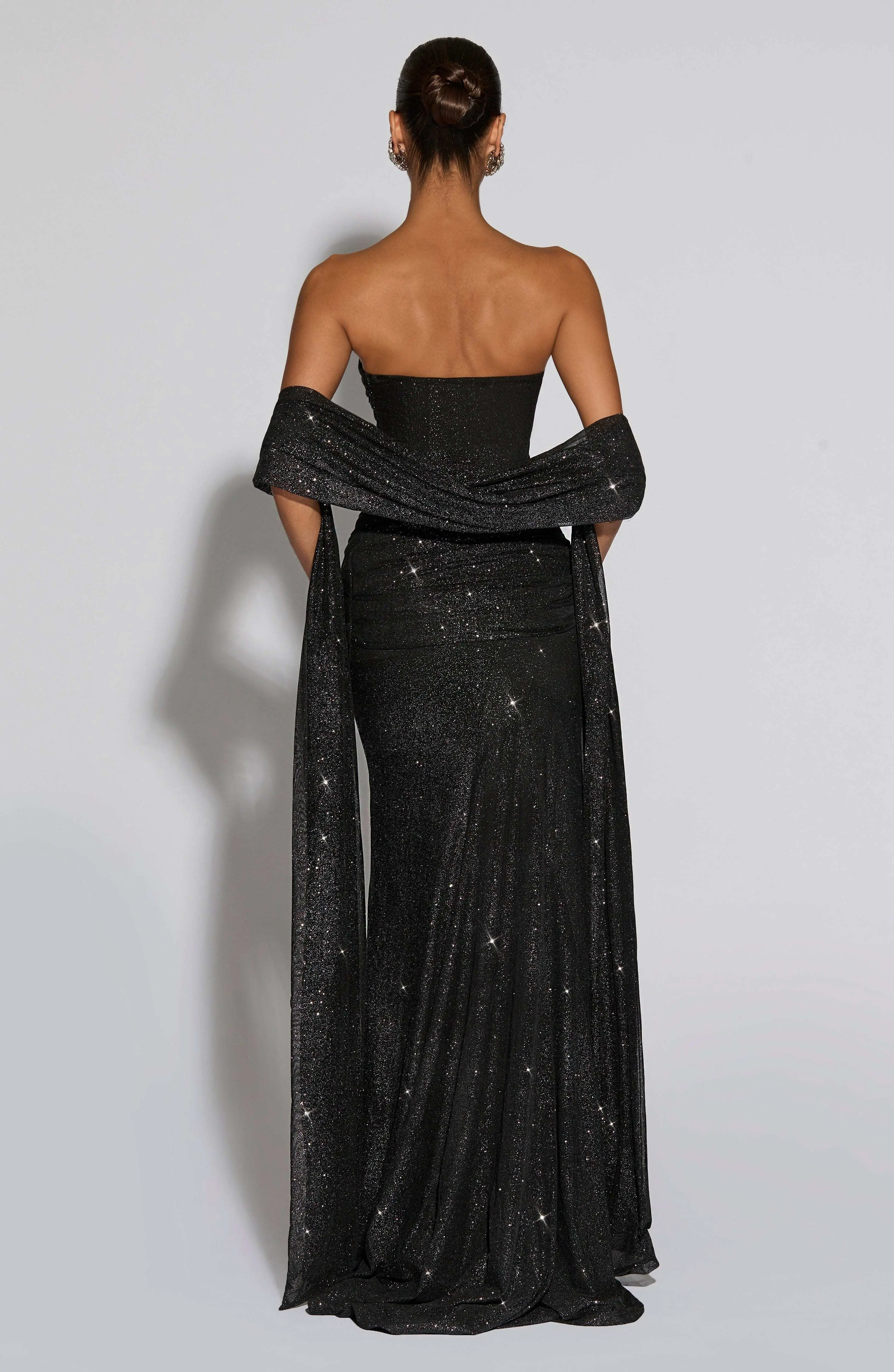 Paula Maxi Dress - Black Sparkle - Image 6