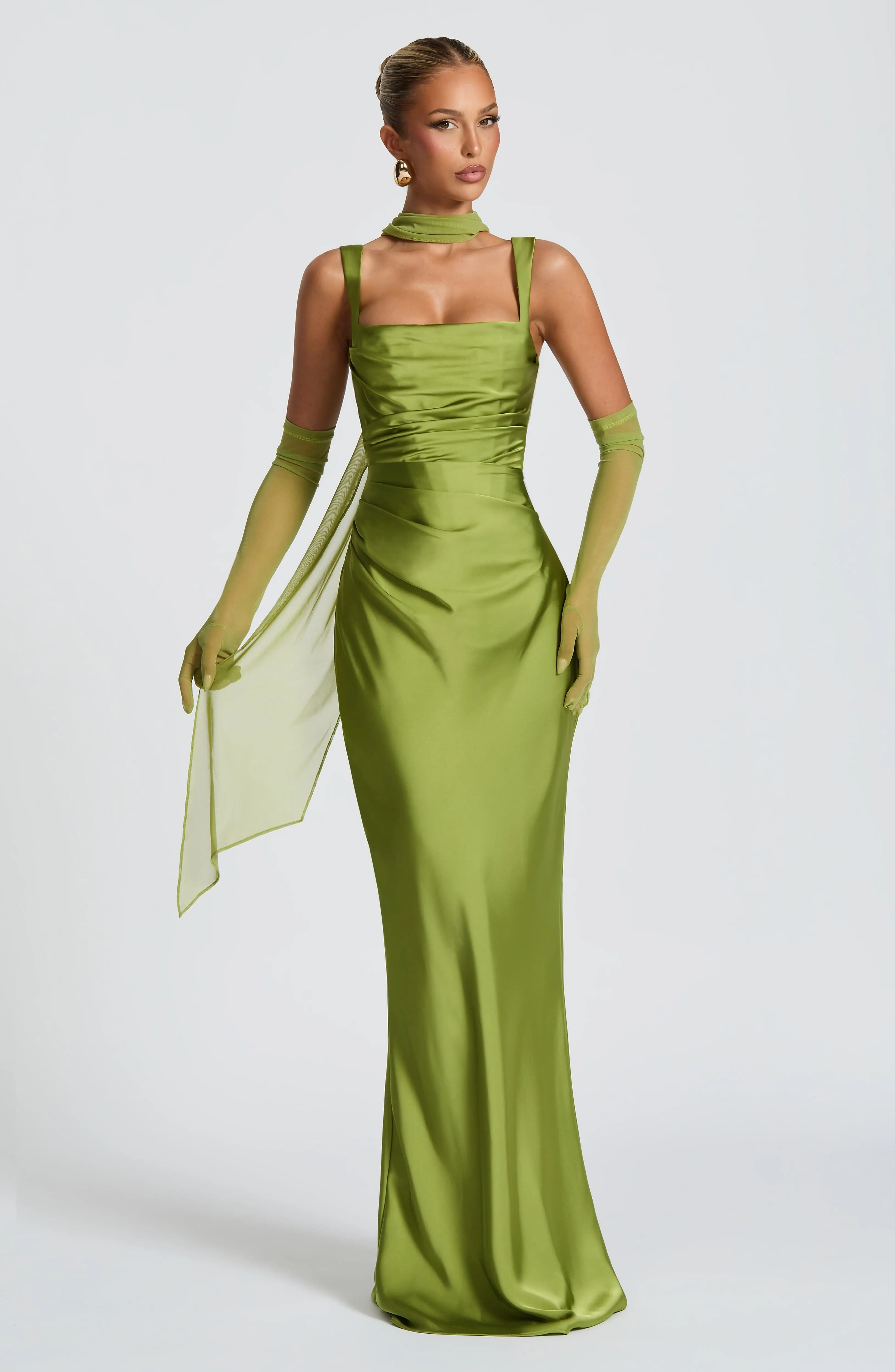 Calanthe Maxi Dress - Olive - Image 4