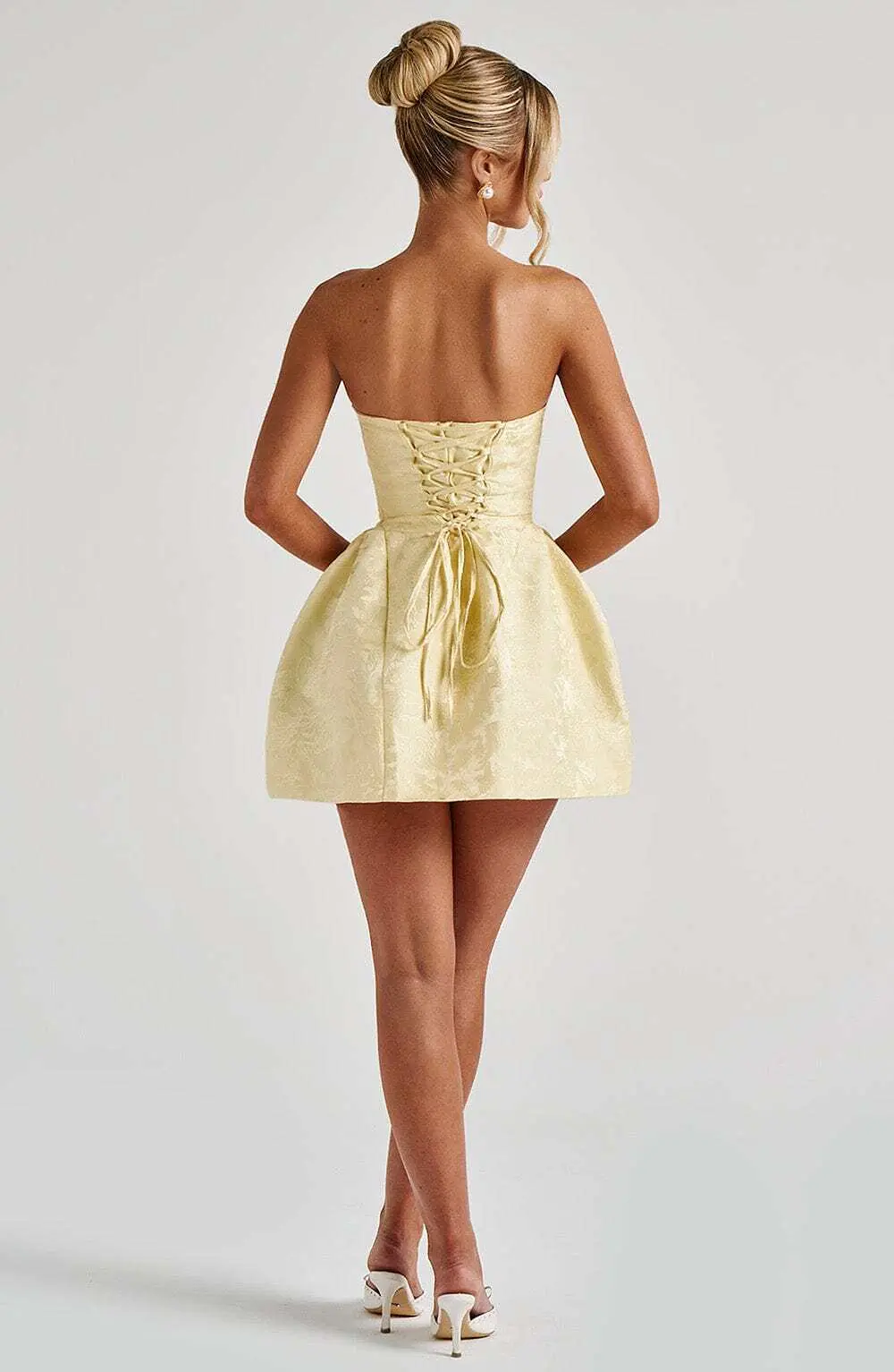 Elenora Mini Dress - Lemon - Image 8