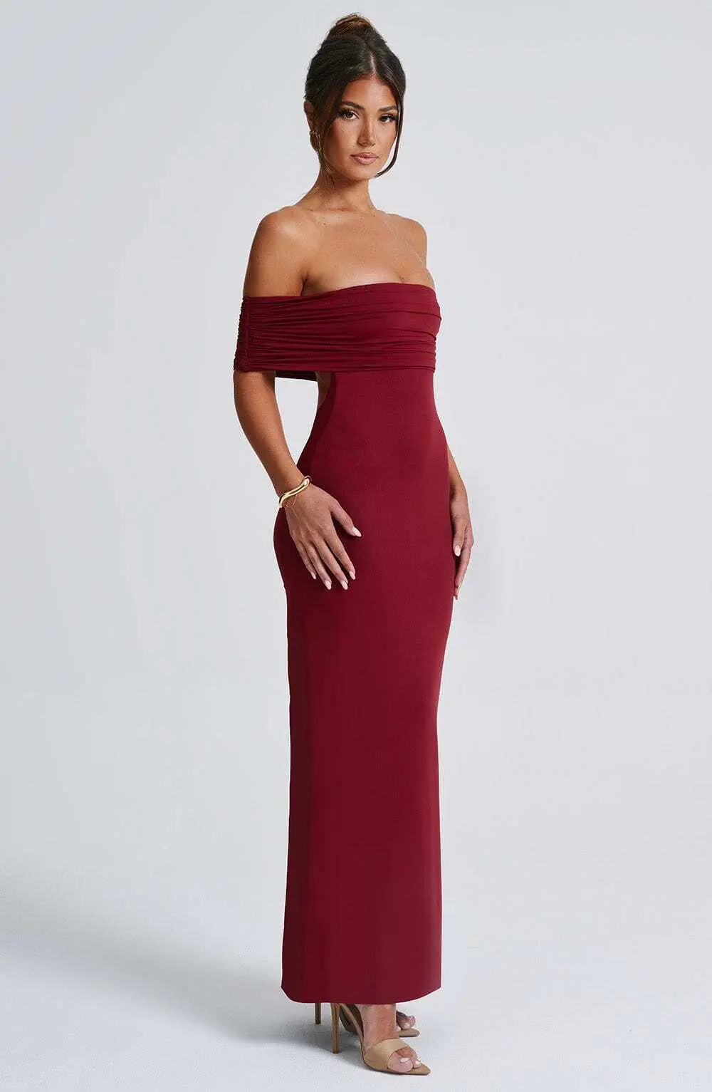 Belinda Maxi Dress - Burgundy - Image 7