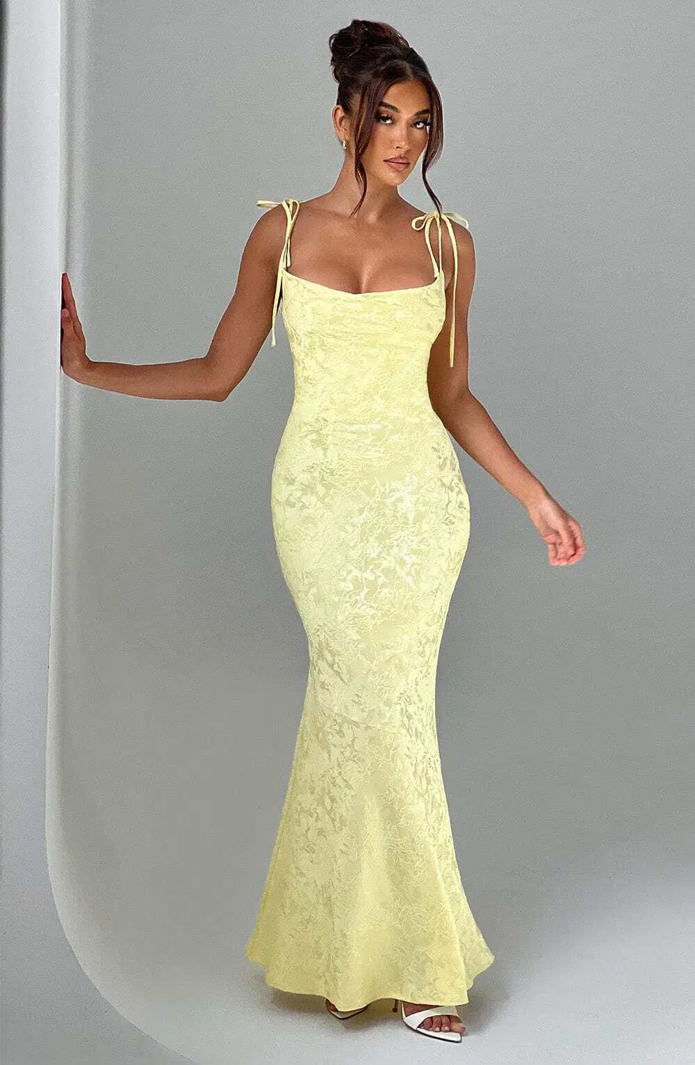 Whitney Maxi Dress - Lemon - Image 9