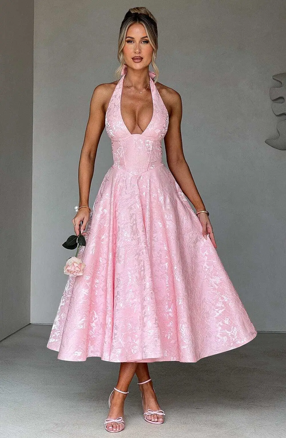 Effie Midi Dress - Blush - Image 2