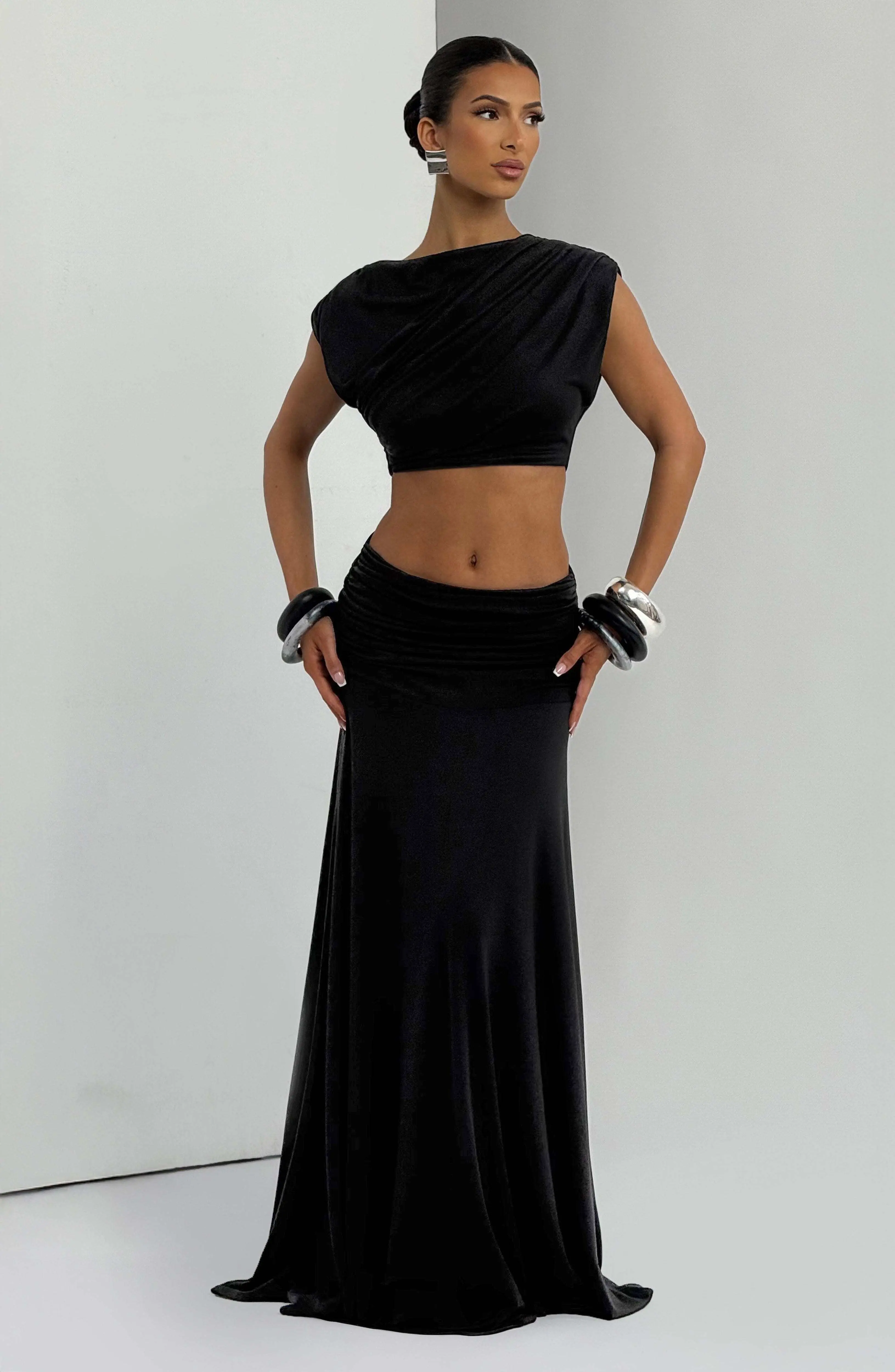 Paige Maxi Skirt - Black - Image 7
