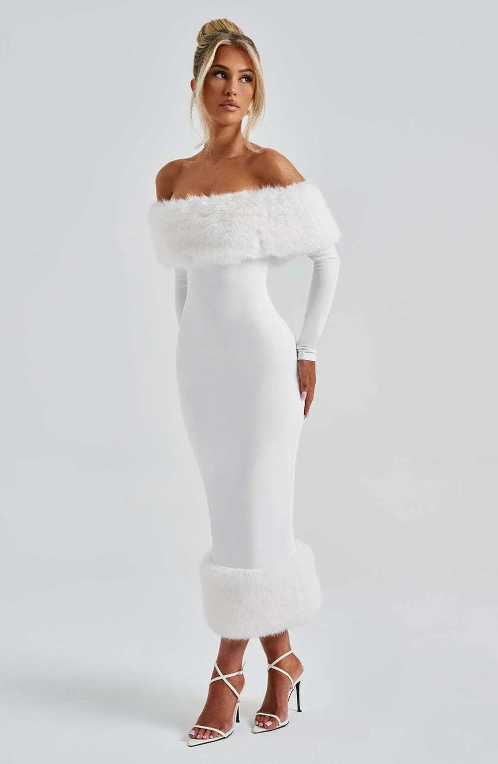Vittoria Midi Dress - Ivory - Image 6