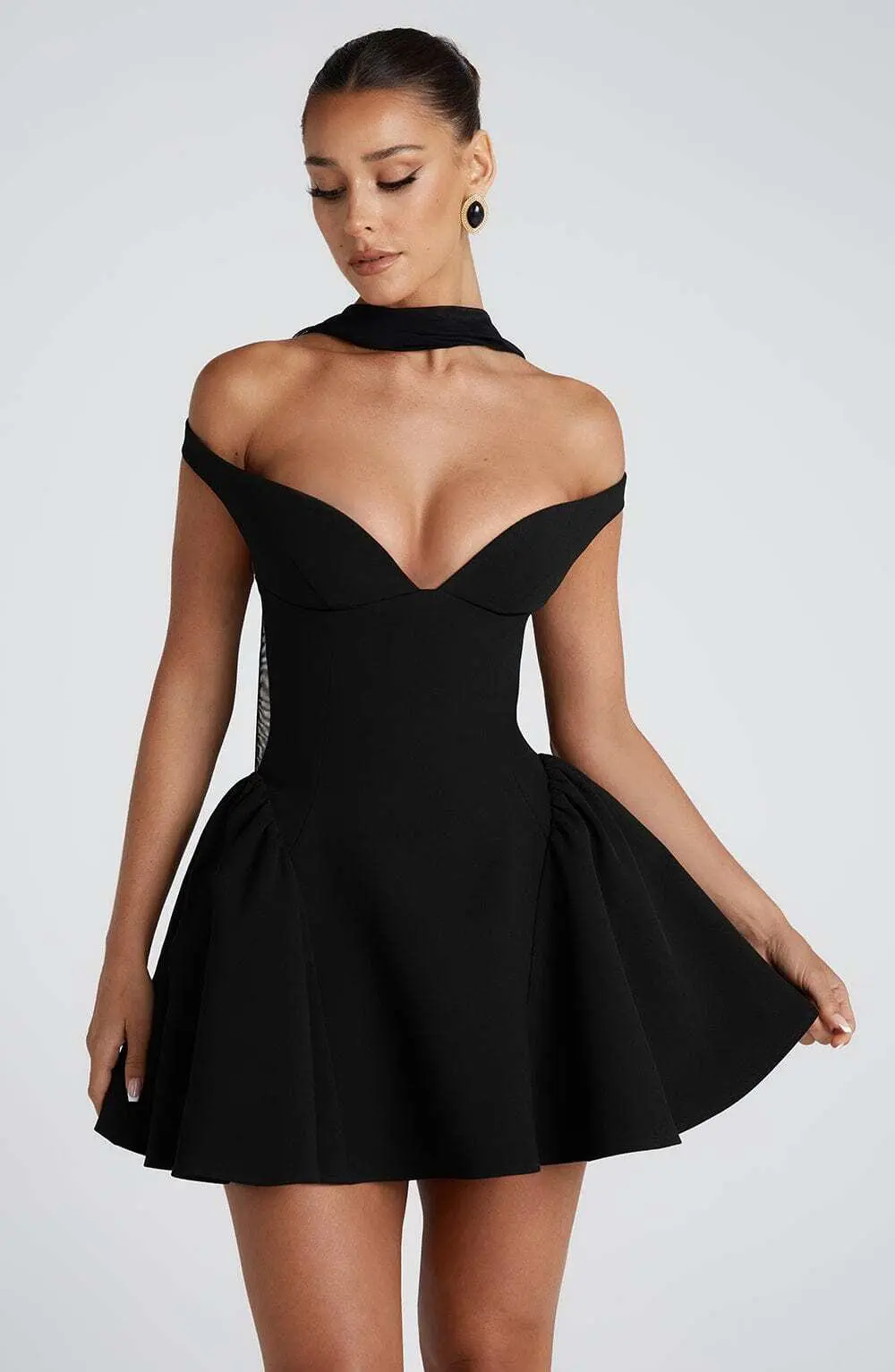 Marla Mini Dress - Black - Image 9