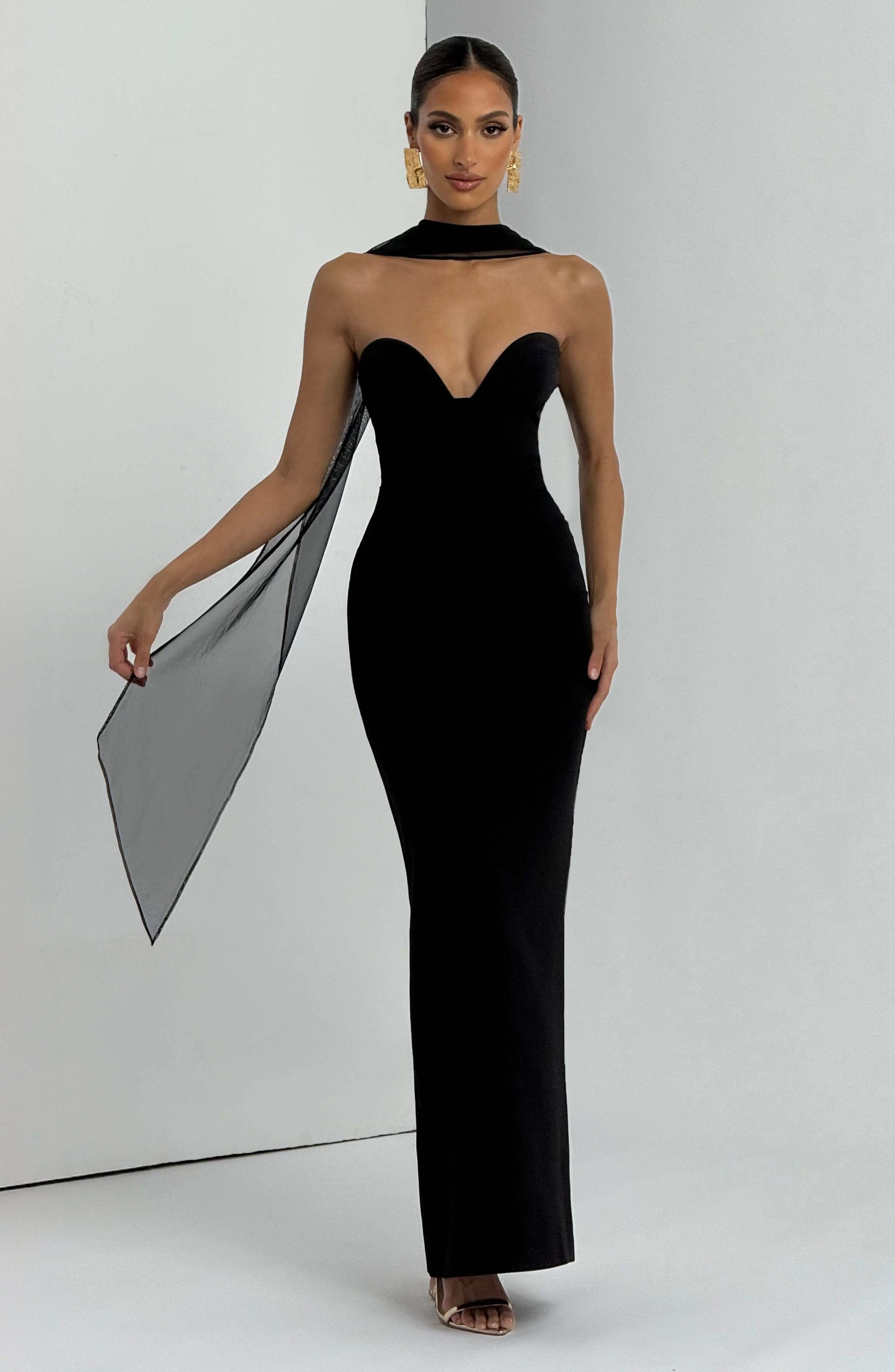 Lindsey Maxi Dress - Black - Image 8
