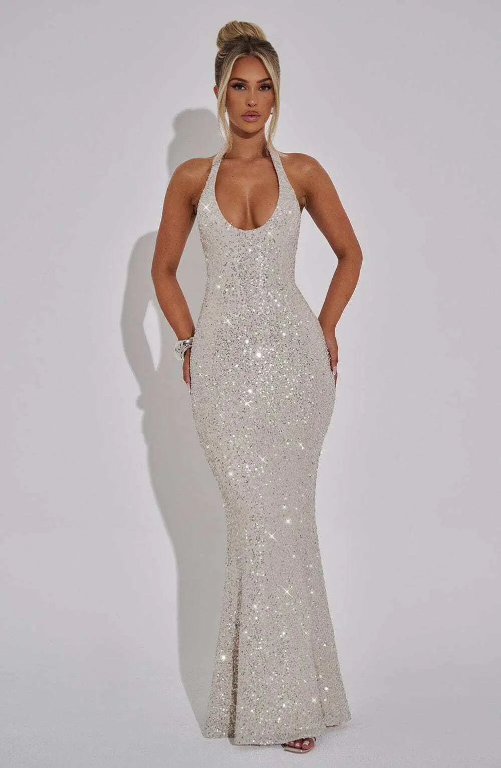 Odette Maxi Dress - Champagne - Image 5