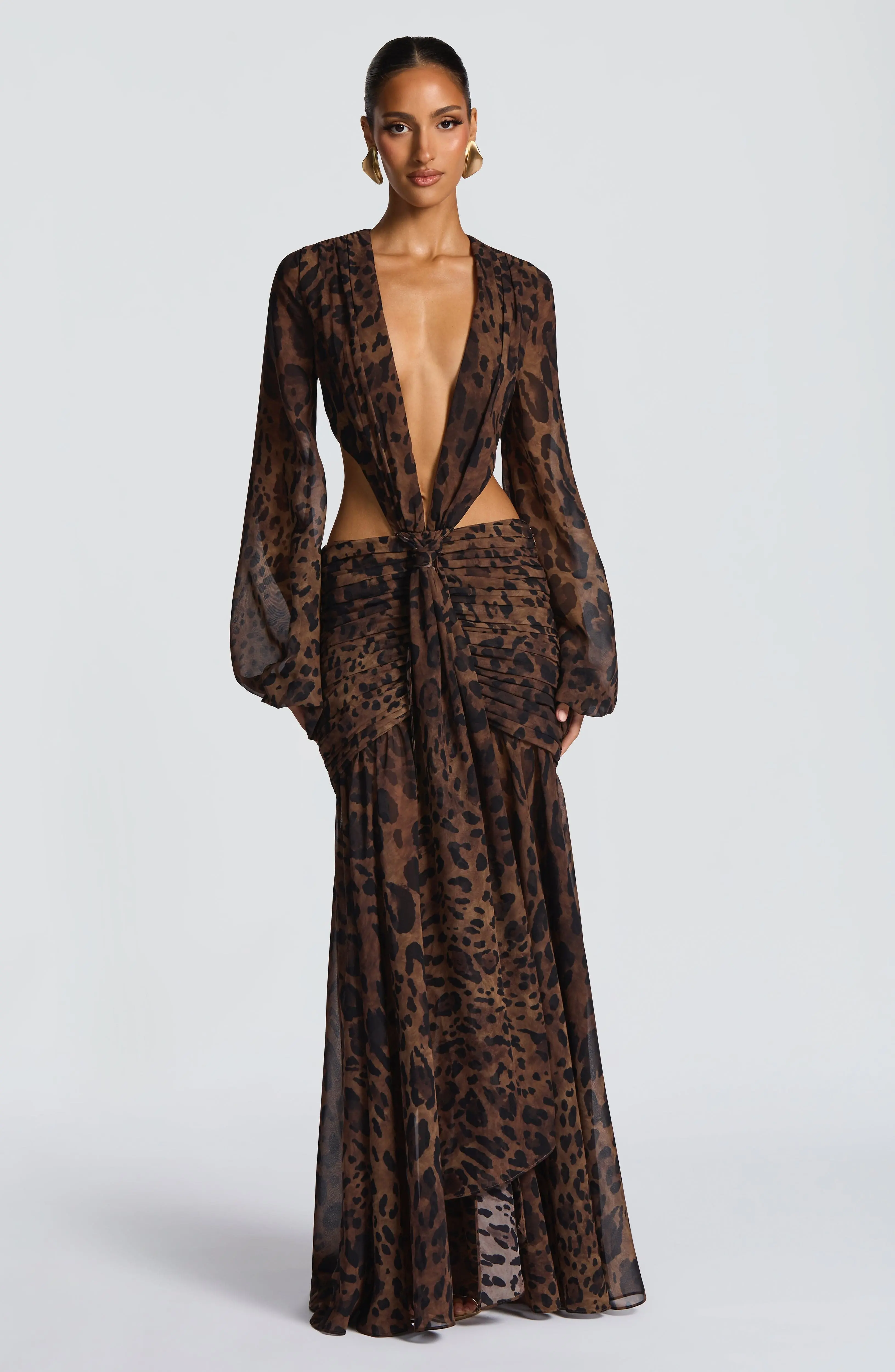 Andrina Maxi Dress - Leopard Print - Image 12