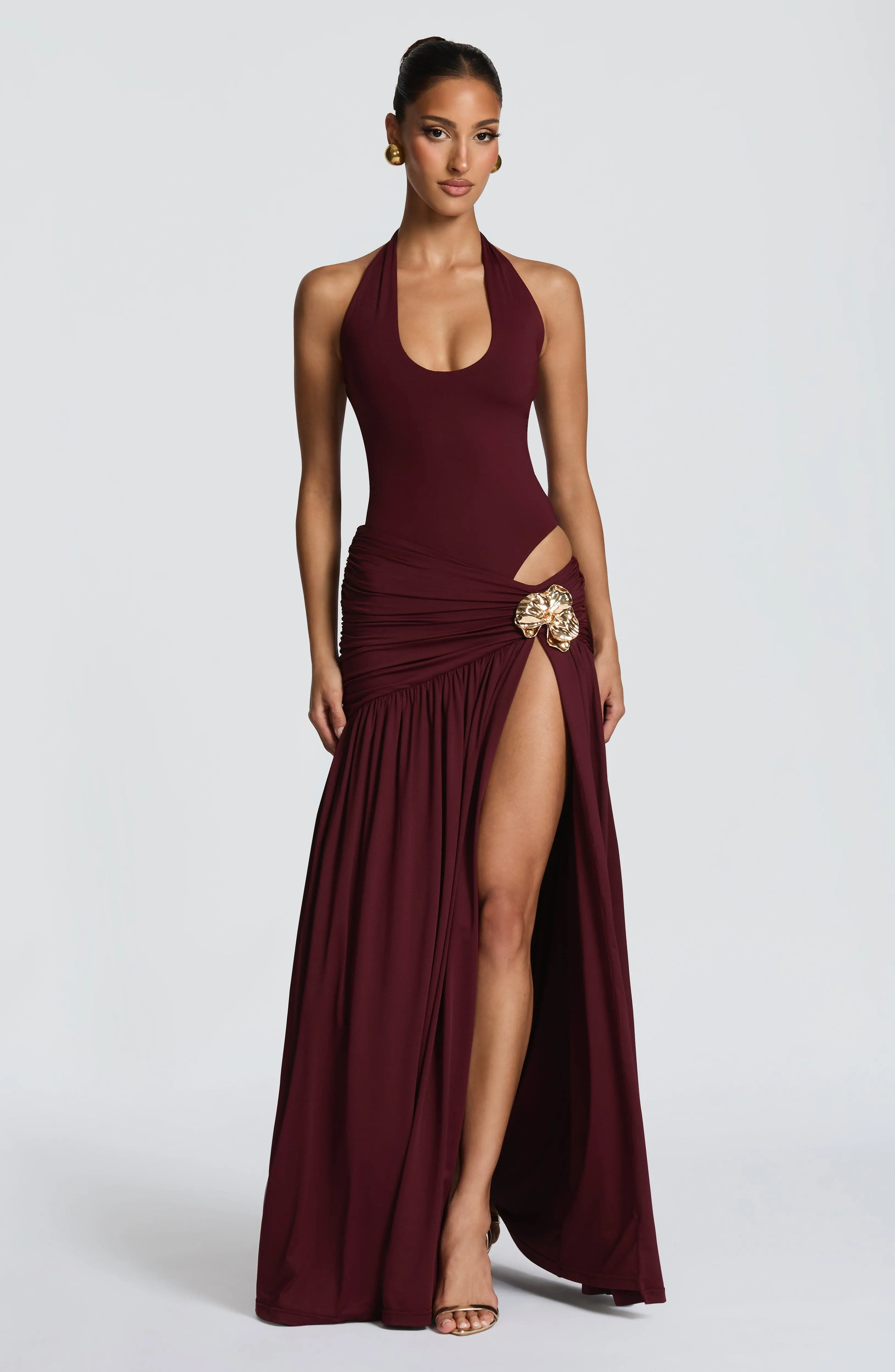 Saira Maxi Skirt - Cherry Lacquer - Image 6