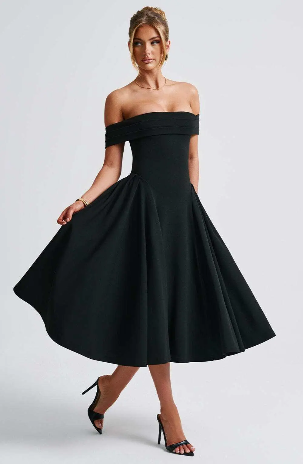 Miranda Midi Dress - Black - Image 5