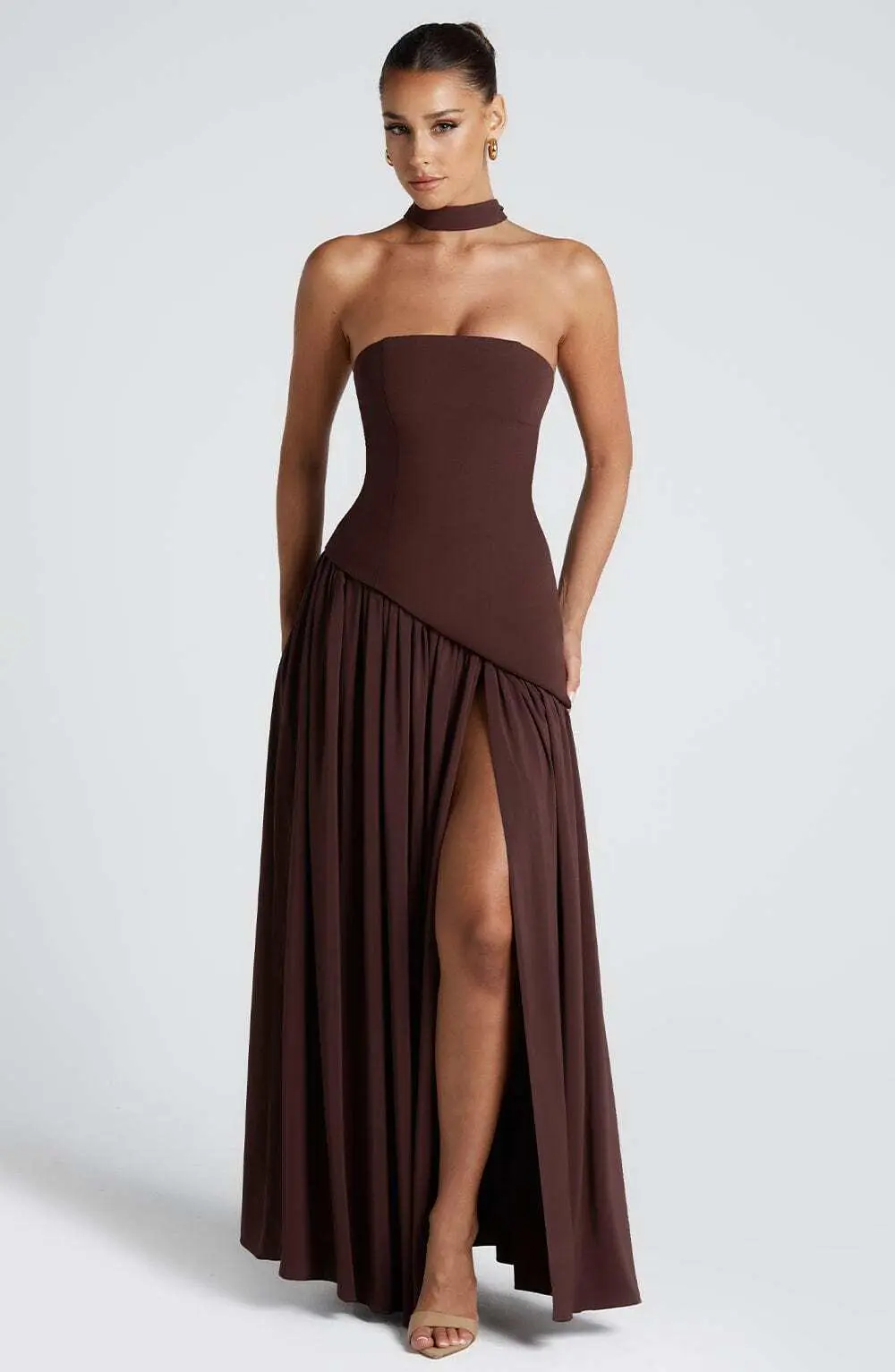 Maliyah Maxi Dress - Plum Brown - Image 9