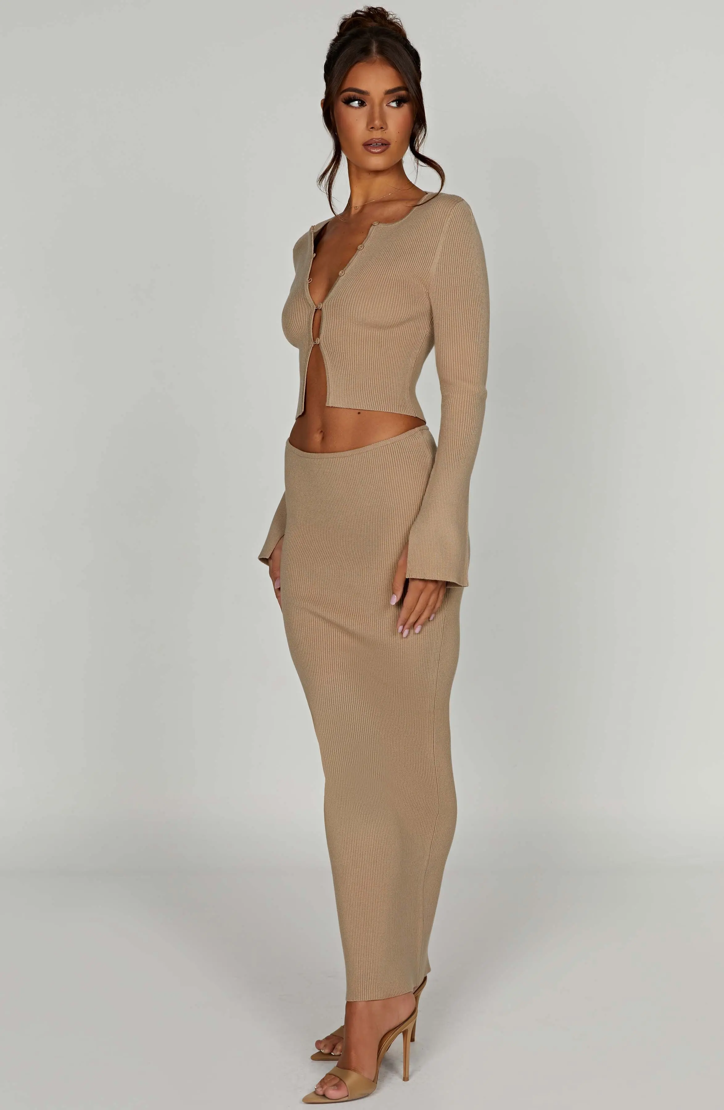 Elia Maxi Skirt - Beige - Image 7
