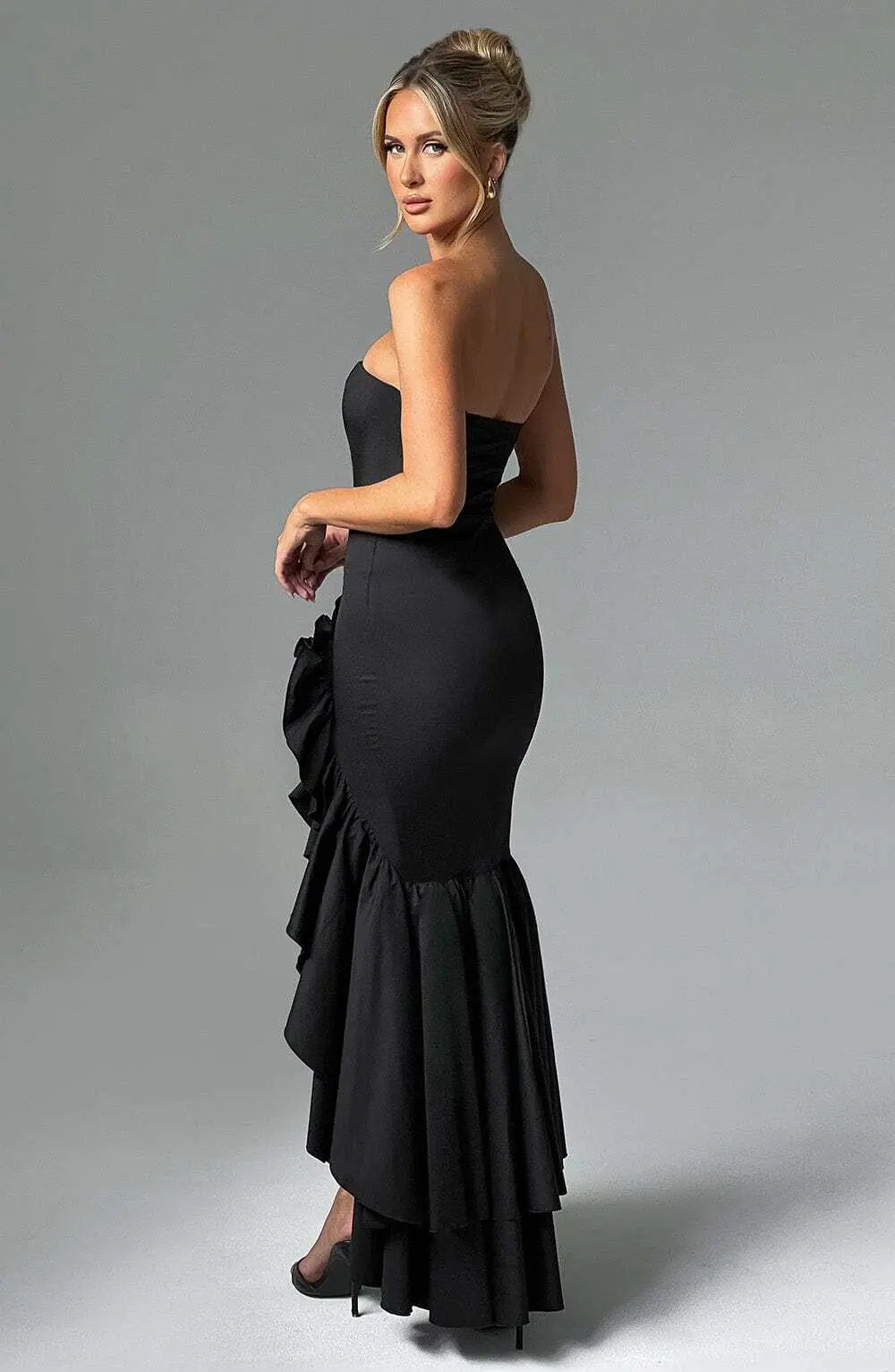Angelina Maxi Dress - Black - Image 12