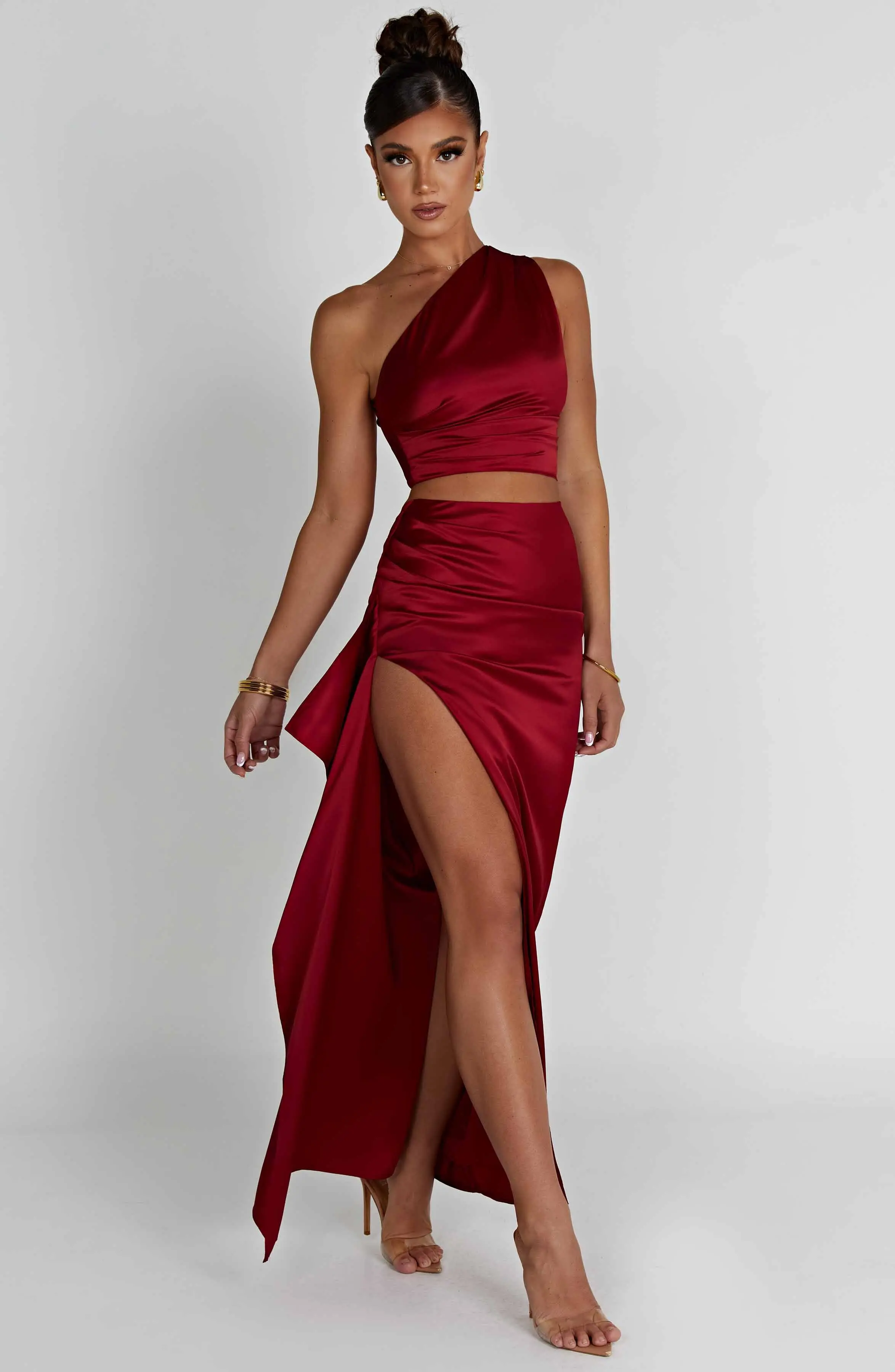 Halsey Maxi Skirt - Wine - Image 3