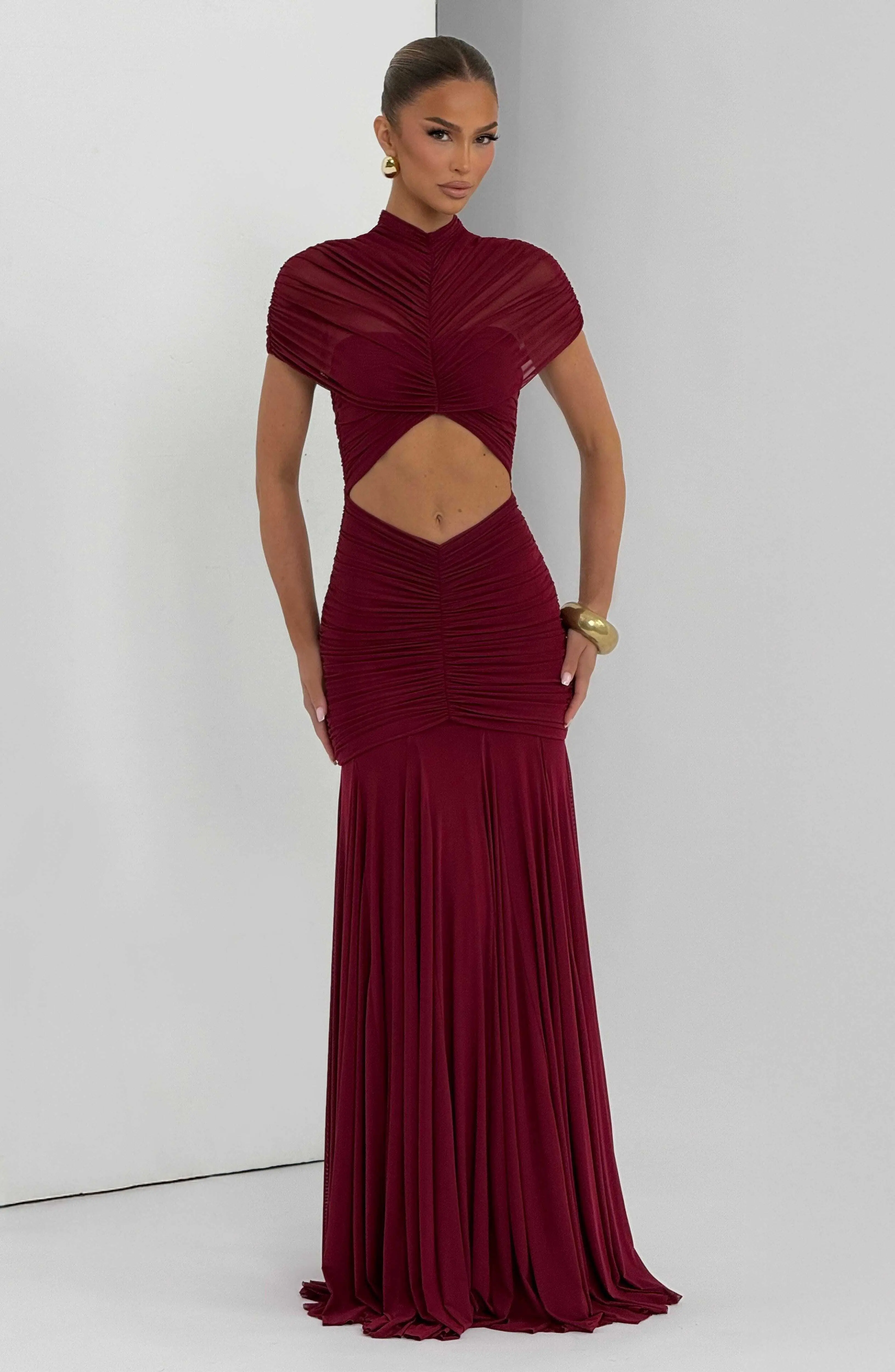 Jaya Maxi Dress - Burgundy - Image 9