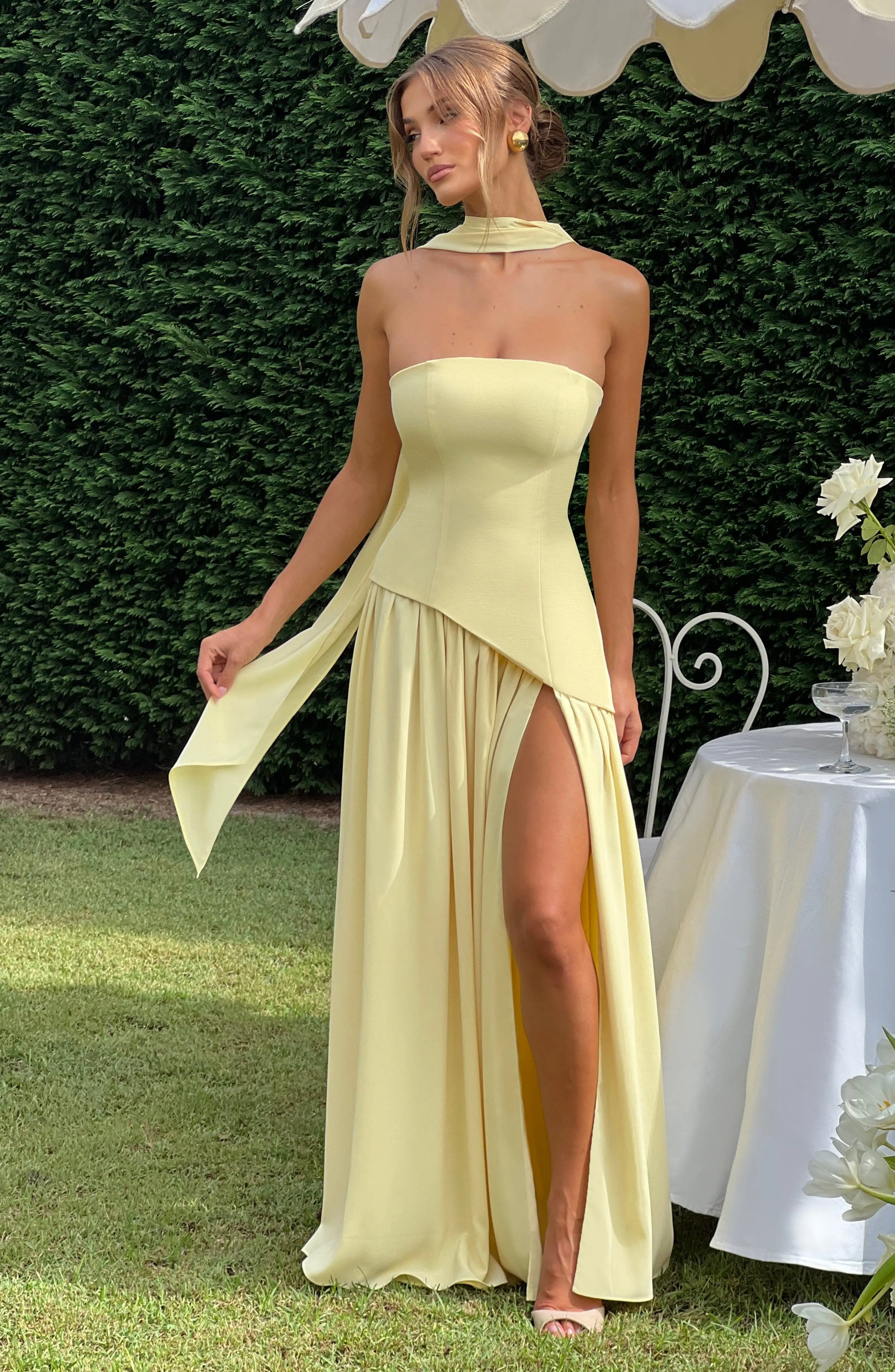 Maliyah Maxi Dress - Lemon - Image 10