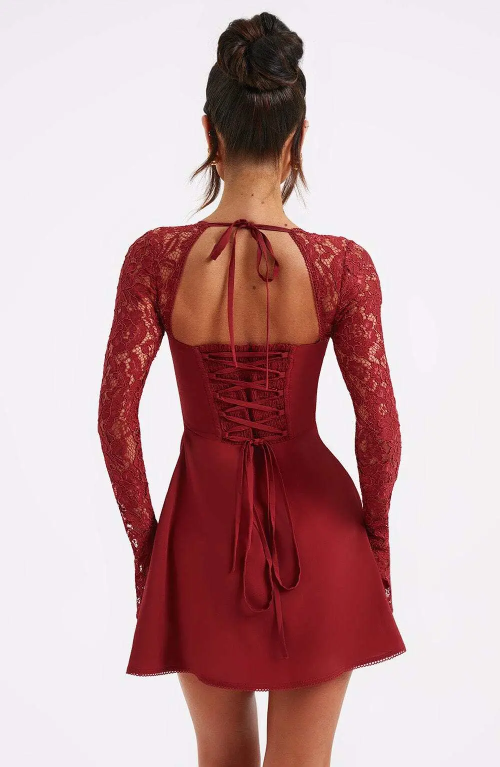 Jacinta Mini Dress - Red - Image 2
