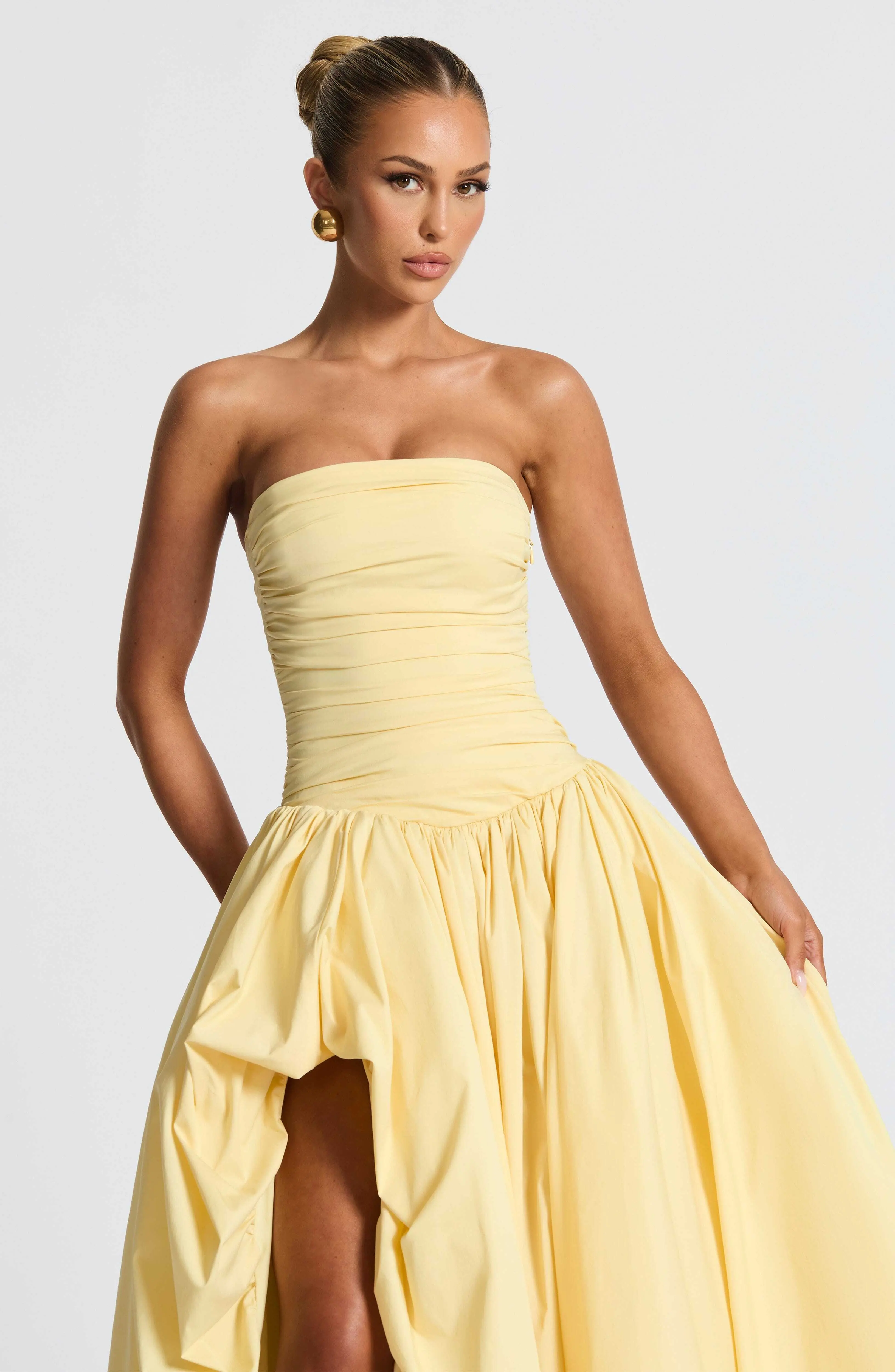 Jillian Maxi Dress - Lemon - Image 9