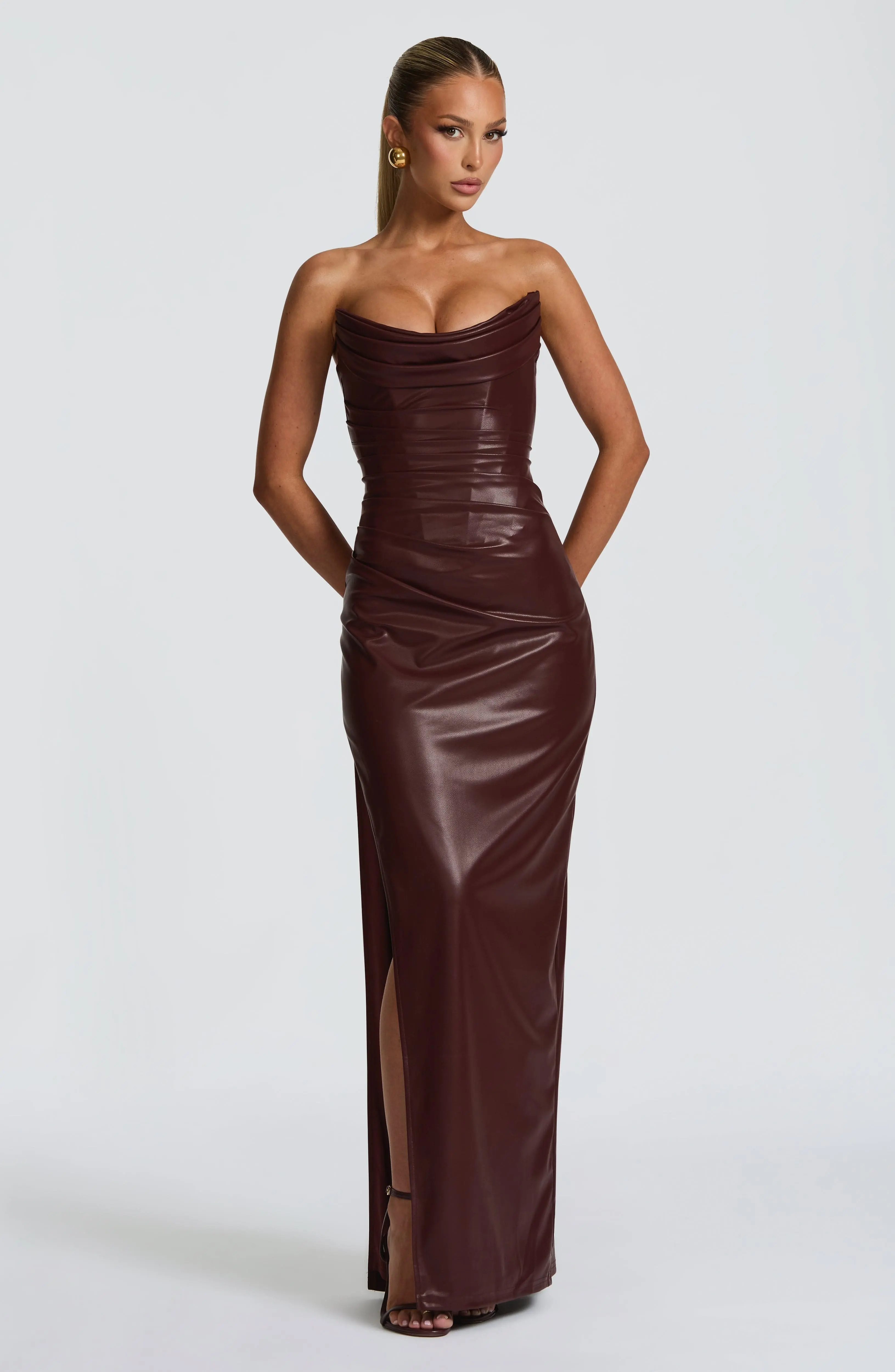 Alba Maxi Dress - Burgundy - Image 8