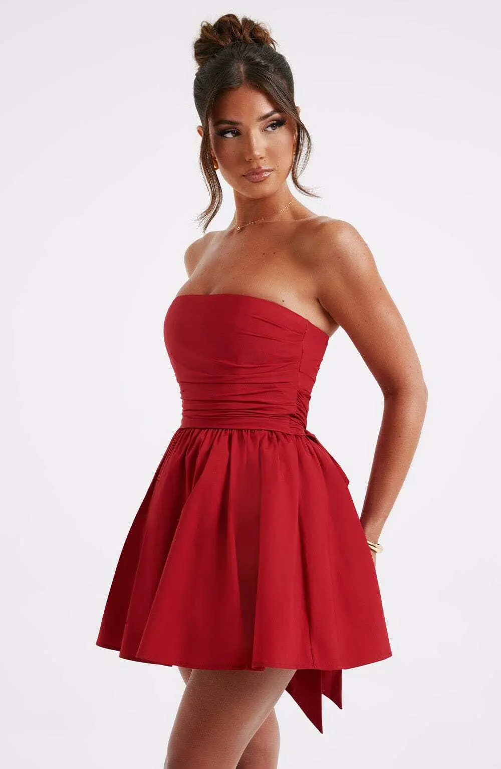 Katrina Mini Dress - Red - Image 3