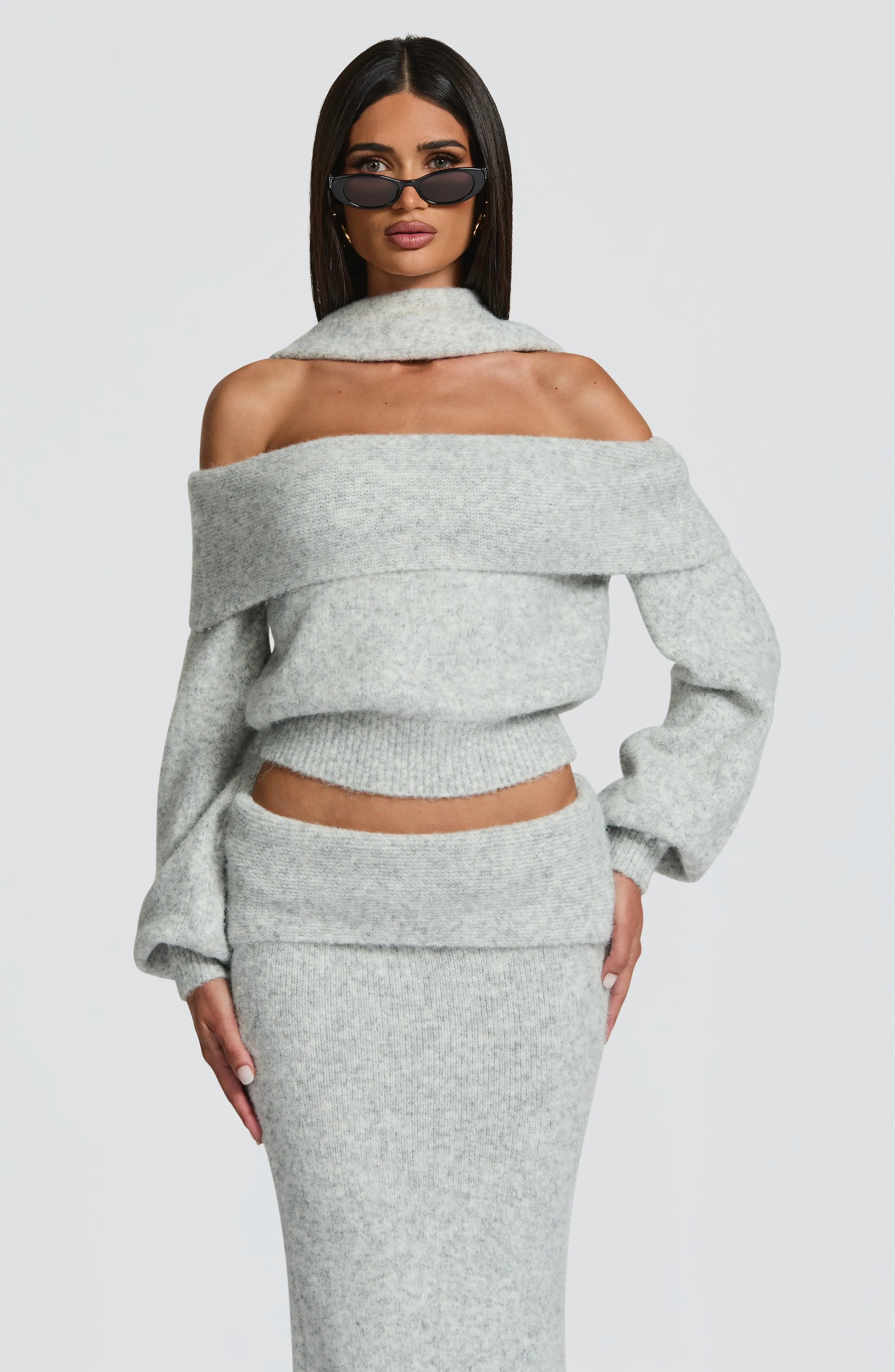 Andie Top - Light Grey Marl
