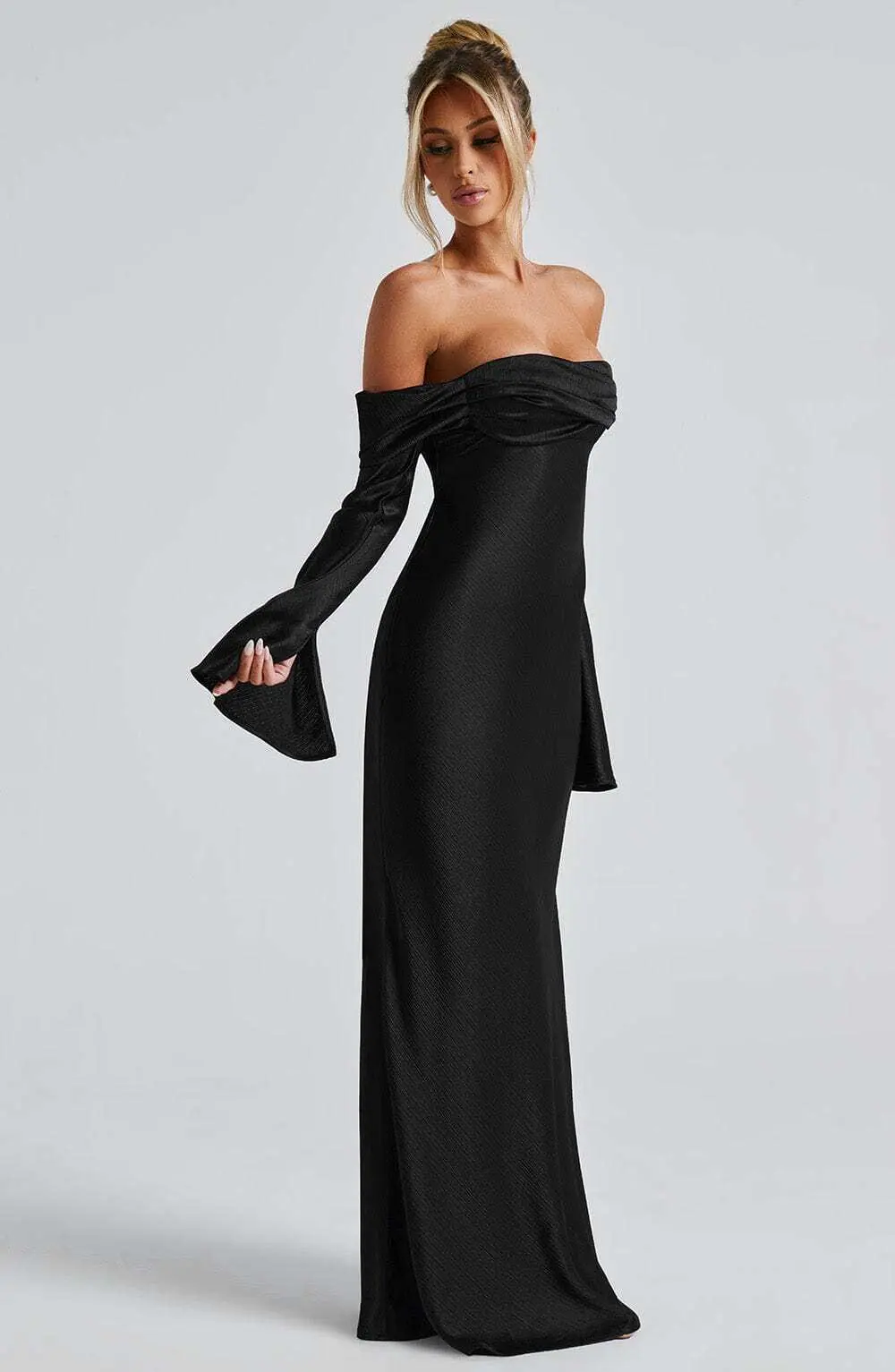 Selene Maxi Dress - Black - Image 4