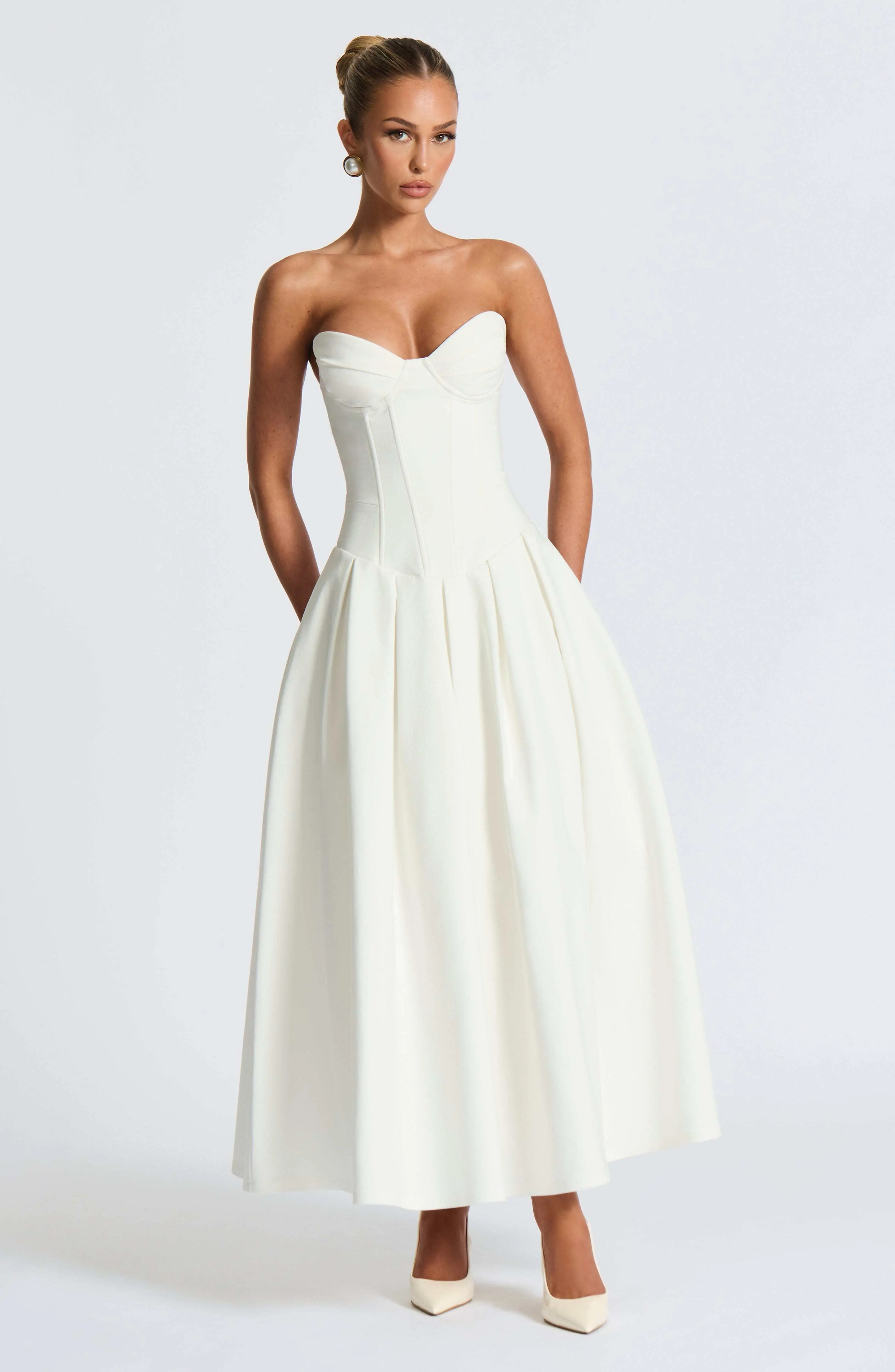Salma Midi Dress - Ivory - Image 7