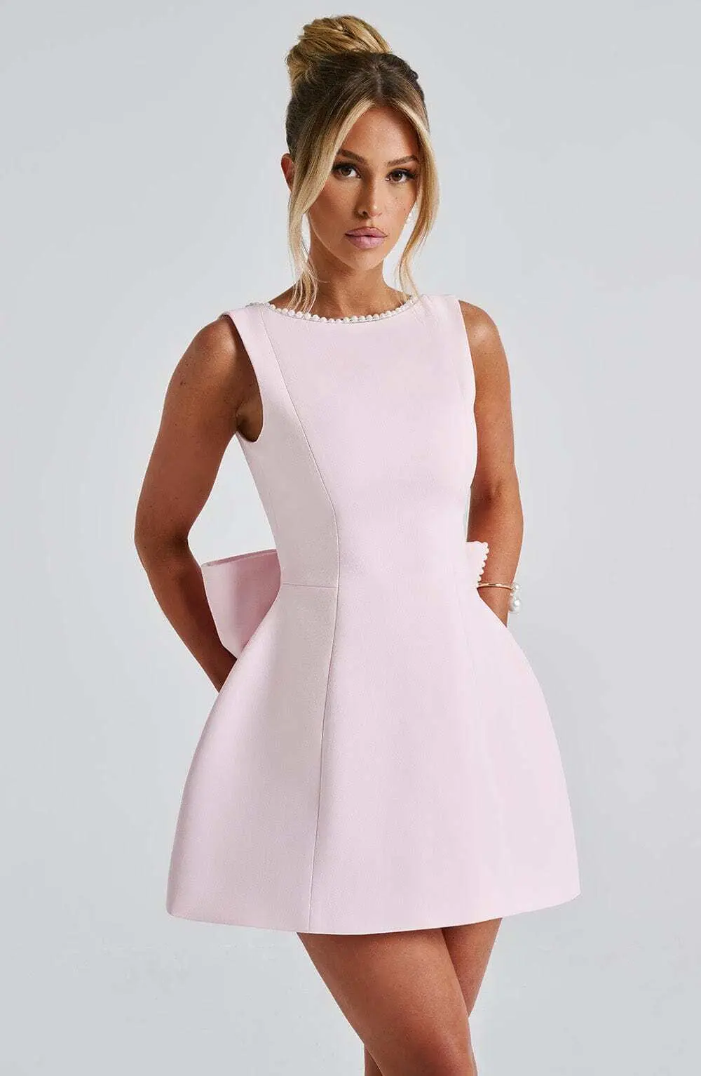 Carrie Mini Dress - Blush - Image 5