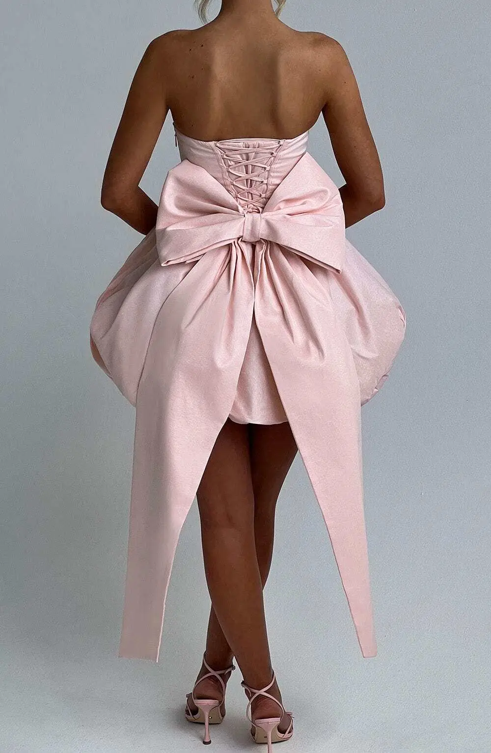 Lotus Mini Dress - Blush - Image 3