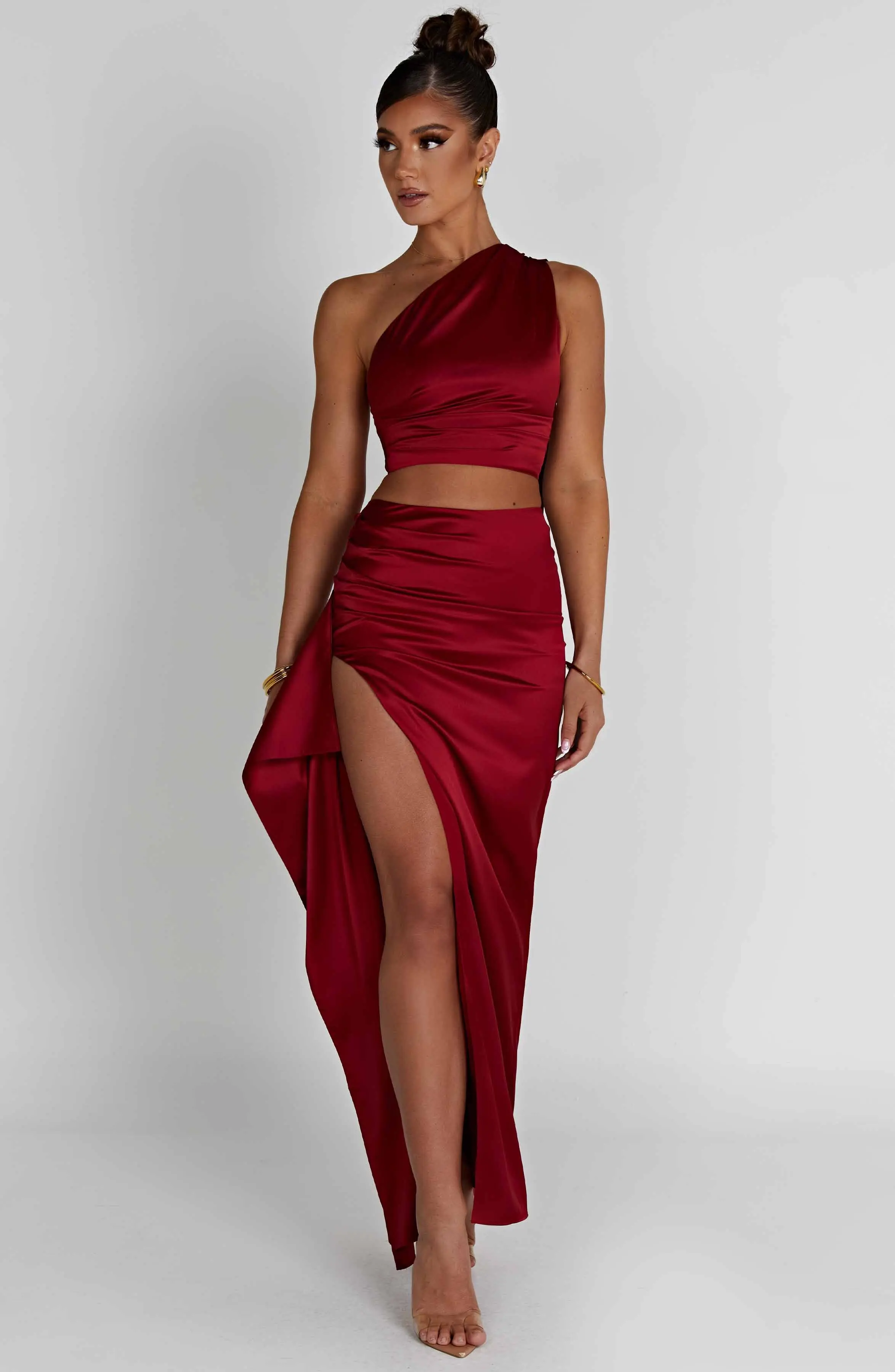 Halsey Maxi Skirt - Wine - Image 9