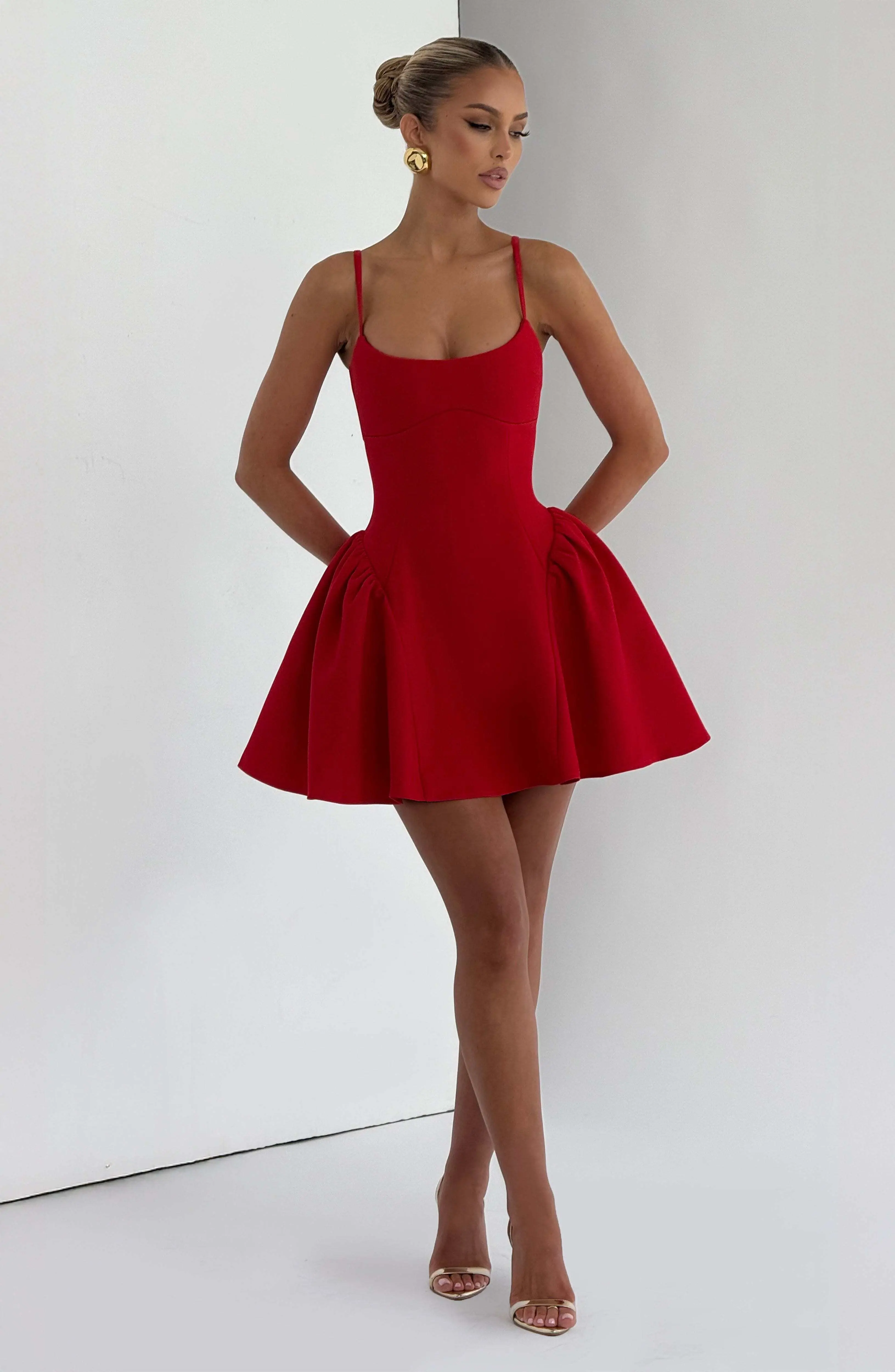 Kiah Mini Dress - Red - Image 6