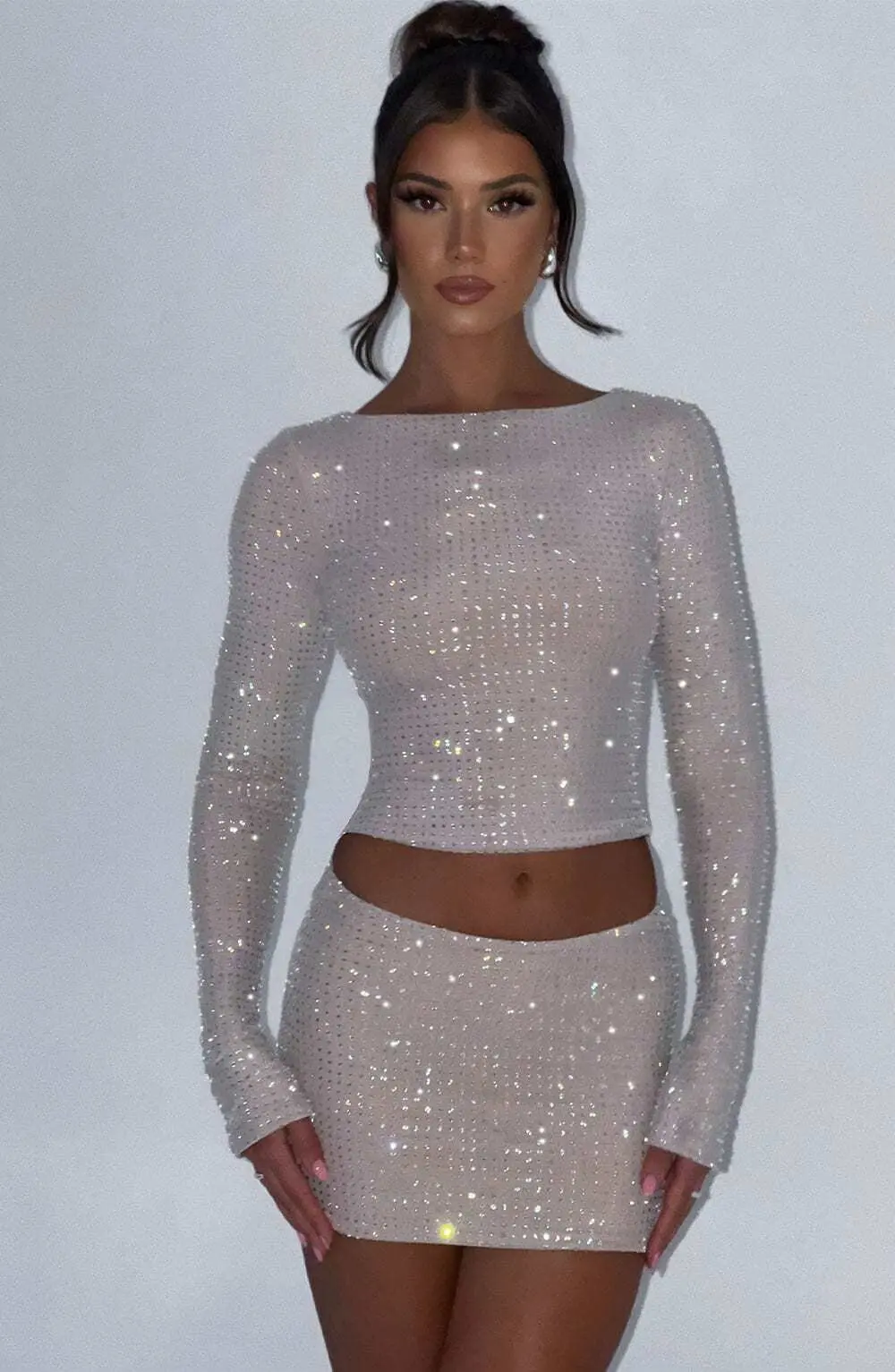 Tani Mini Skirt - Nude - Image 6