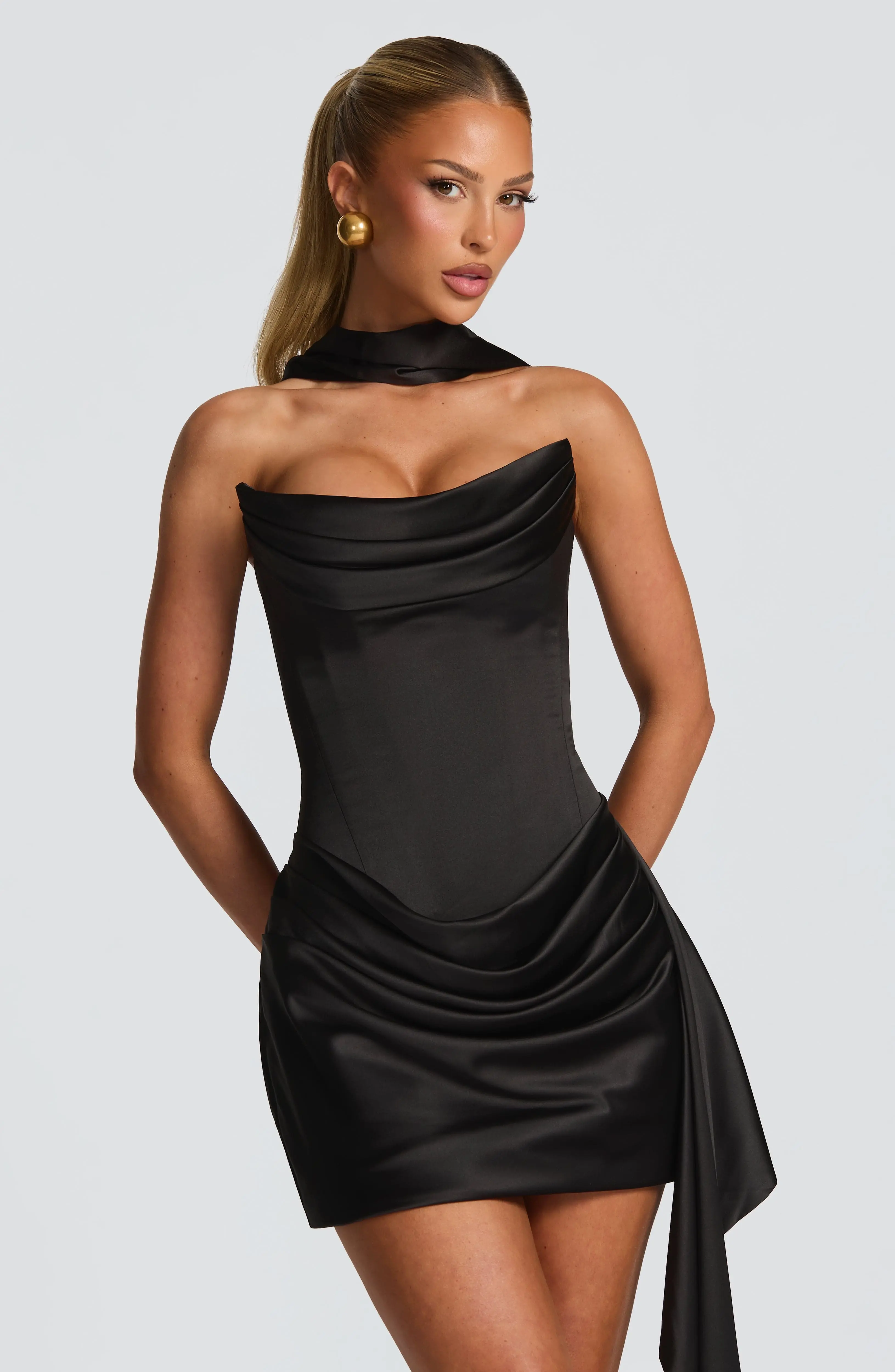 Mona Mini Dress - Black - Image 6