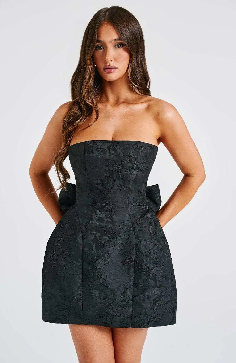 Elenora Mini Dress - Black - Image 4