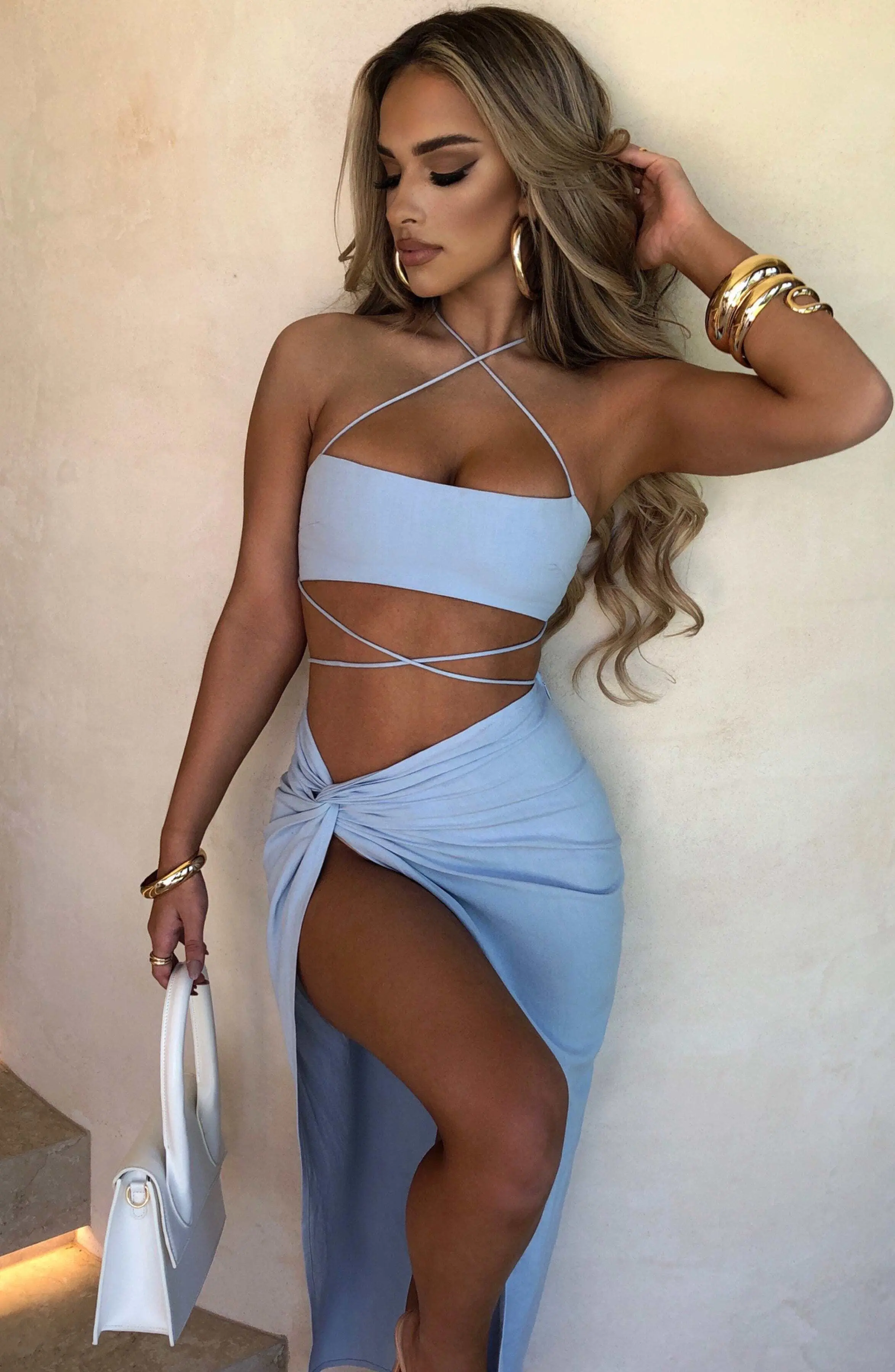 Vivianna Maxi Skirt - Baby Blue - Image 9