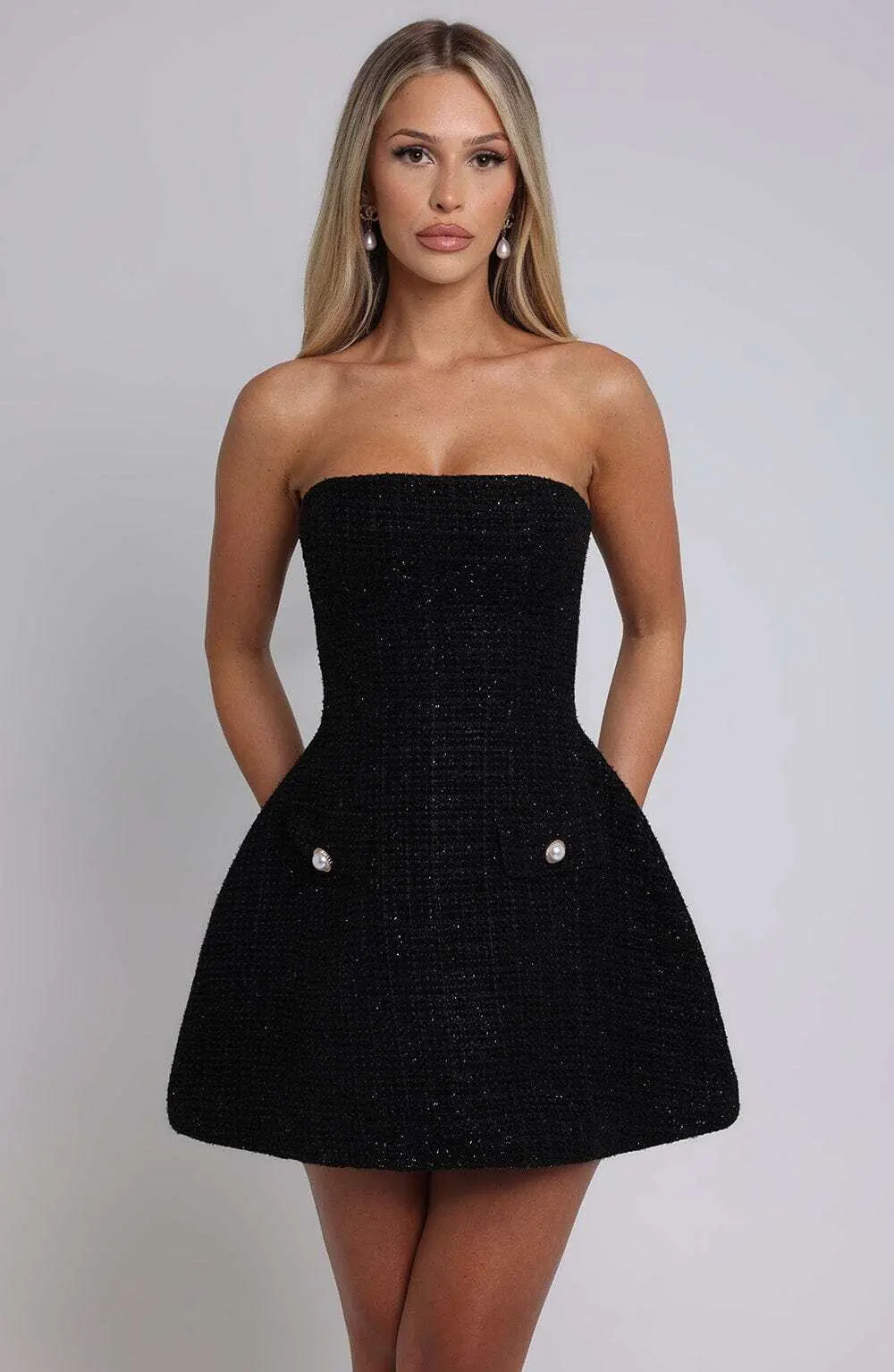 Lottie Mini Dress - Black - Image 5
