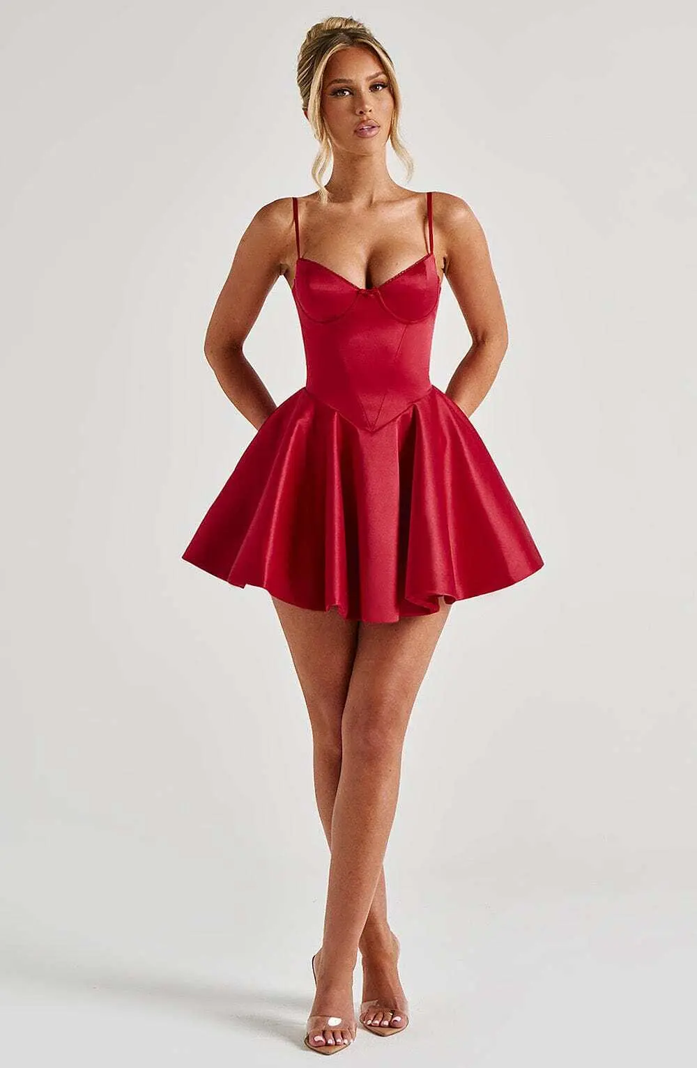 Poppy Mini Dress - Red - Image 5
