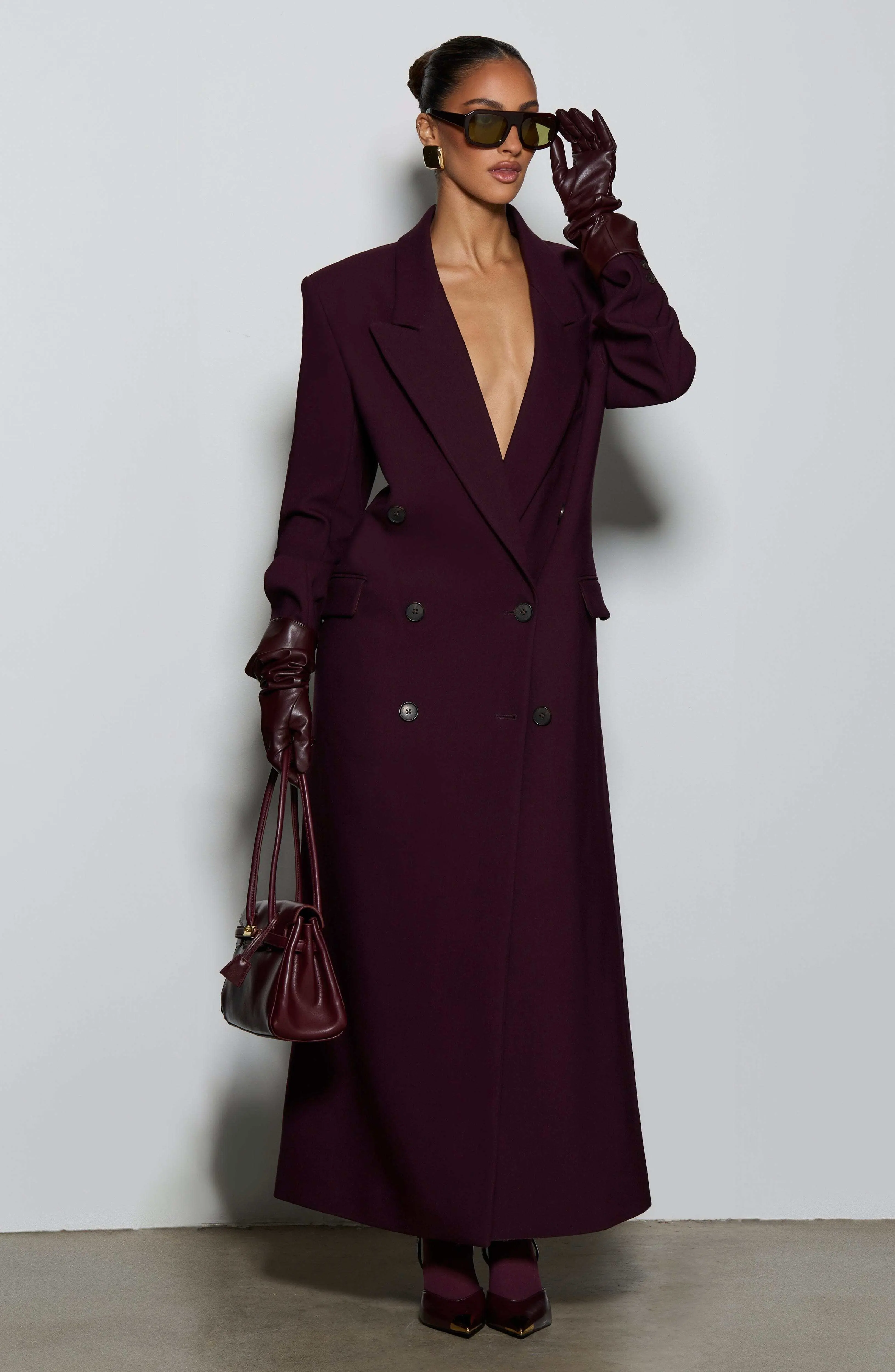 Michelle Coat - Plum - Image 2