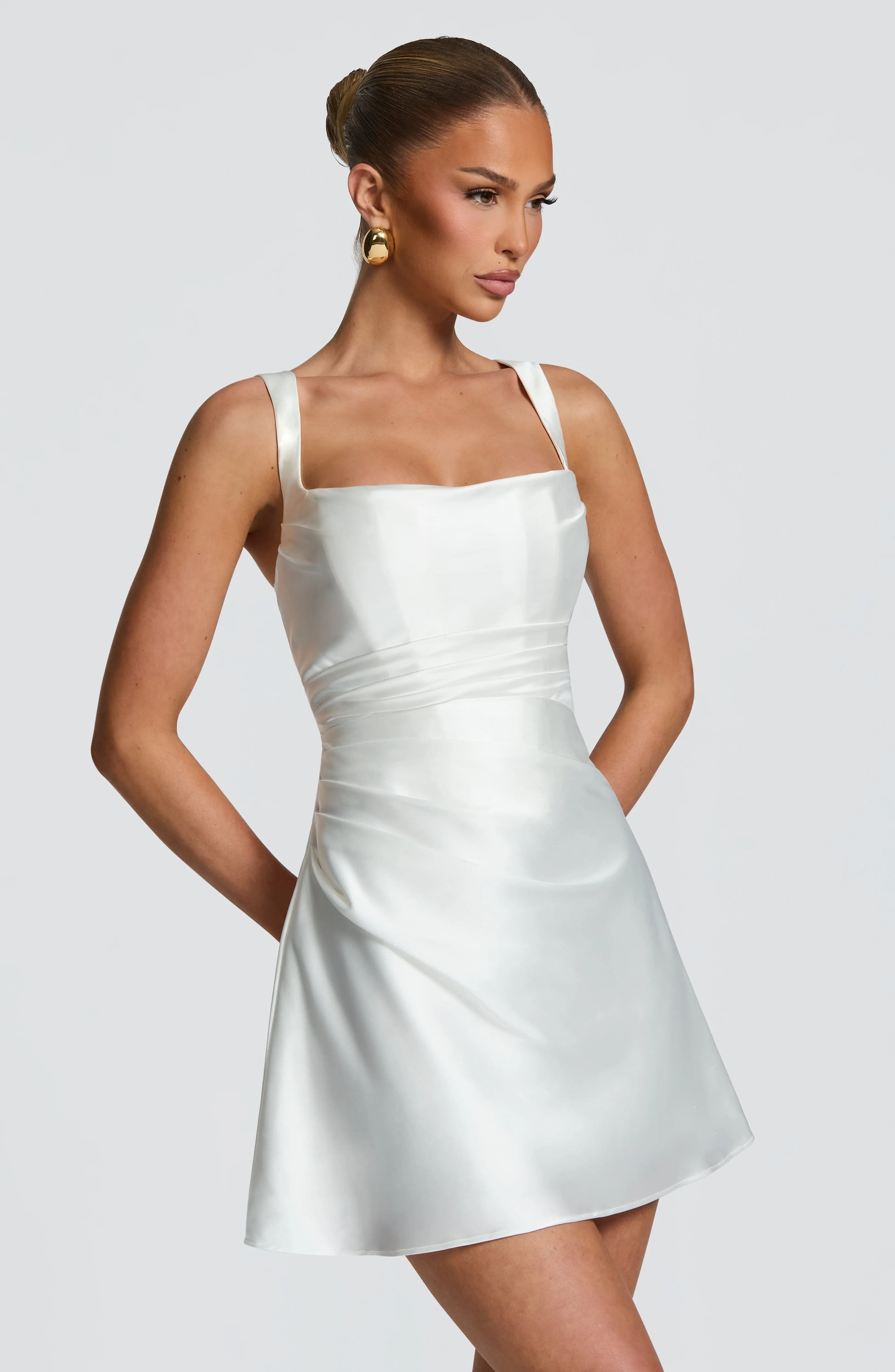 Calanthe Mini Dress - Ivory - Image 2