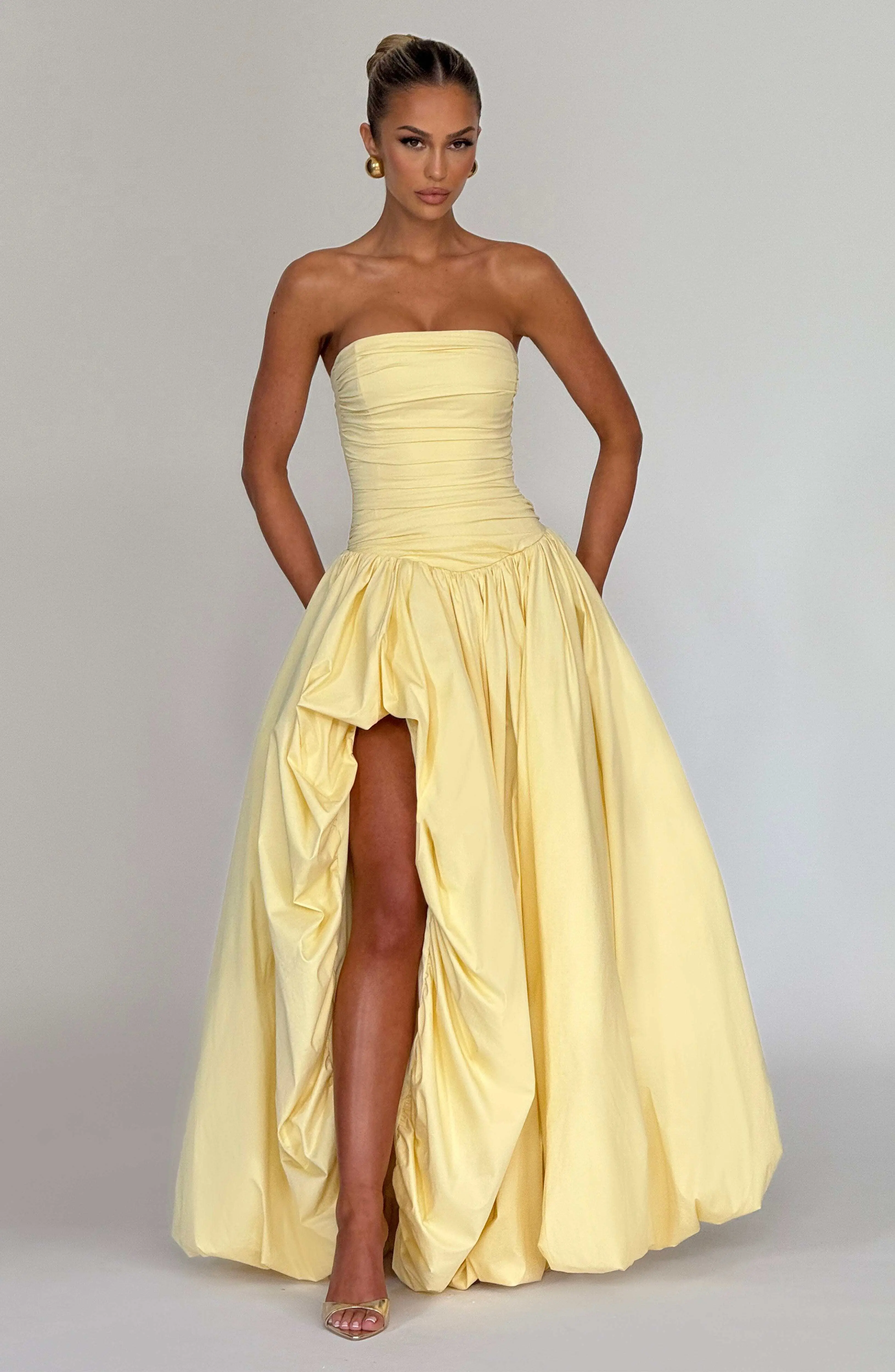 Jillian Maxi Dress - Lemon - Image 7