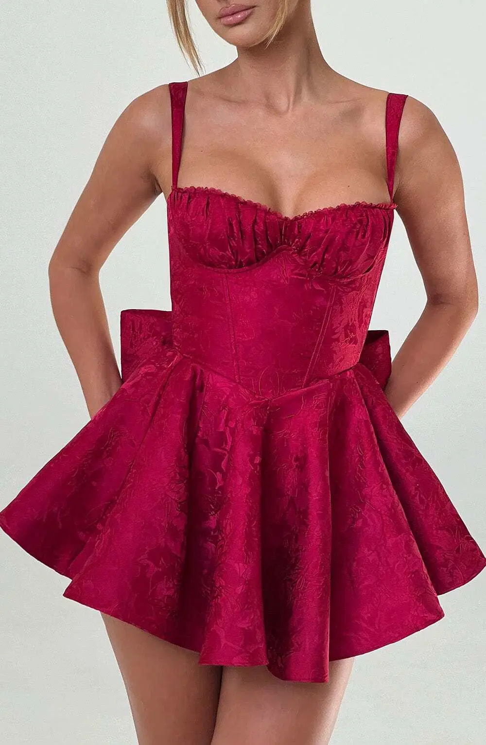 Emelie Playsuit - Red - Image 17
