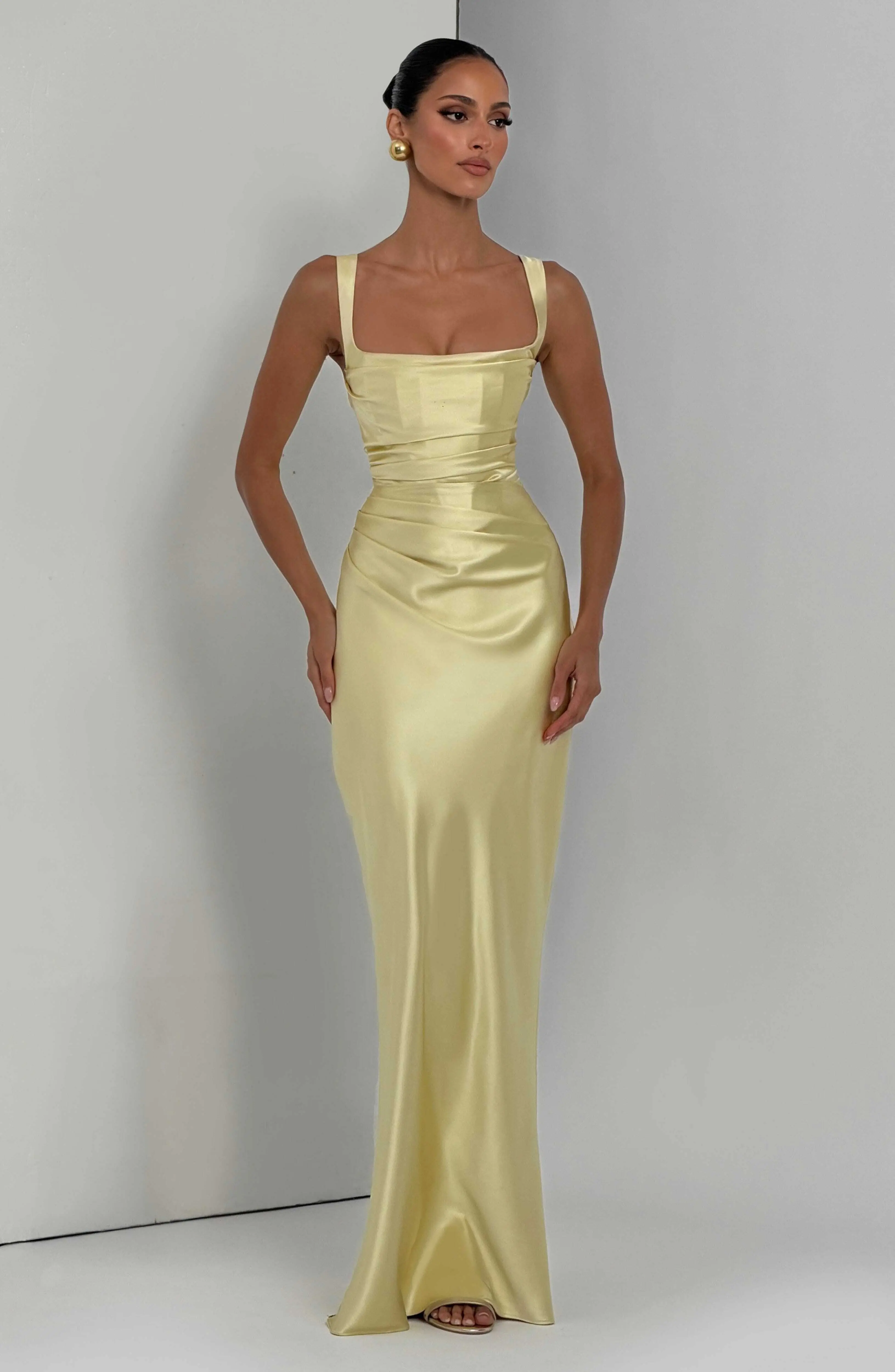 Calanthe Maxi Dress - Lemon - Image 5