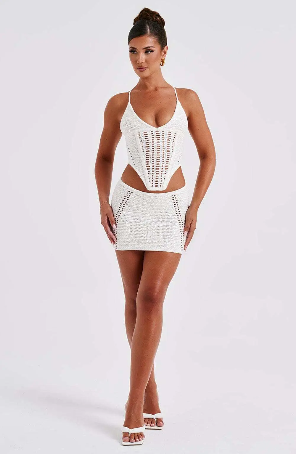 Selma Mini Skirt - White - Image 6