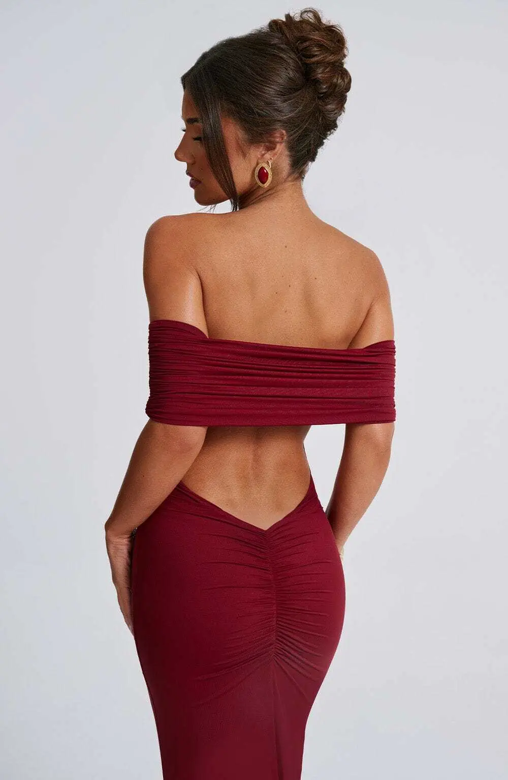 Belinda Maxi Dress - Burgundy - Image 10