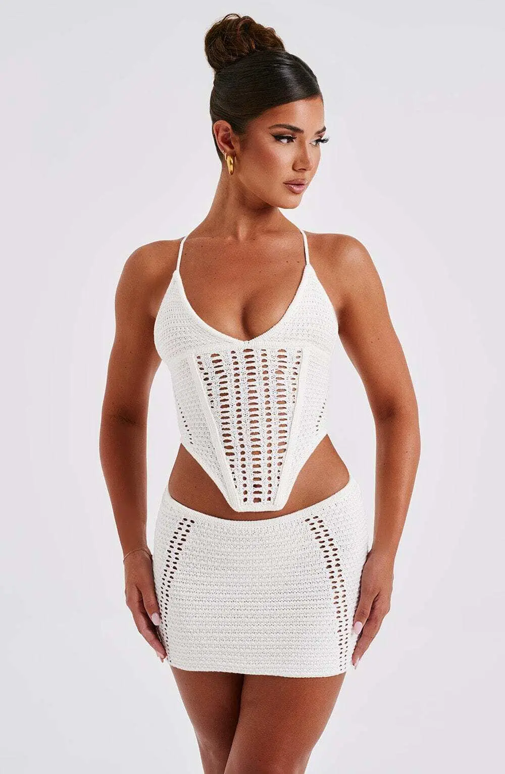 Selma Mini Skirt - White - Image 8