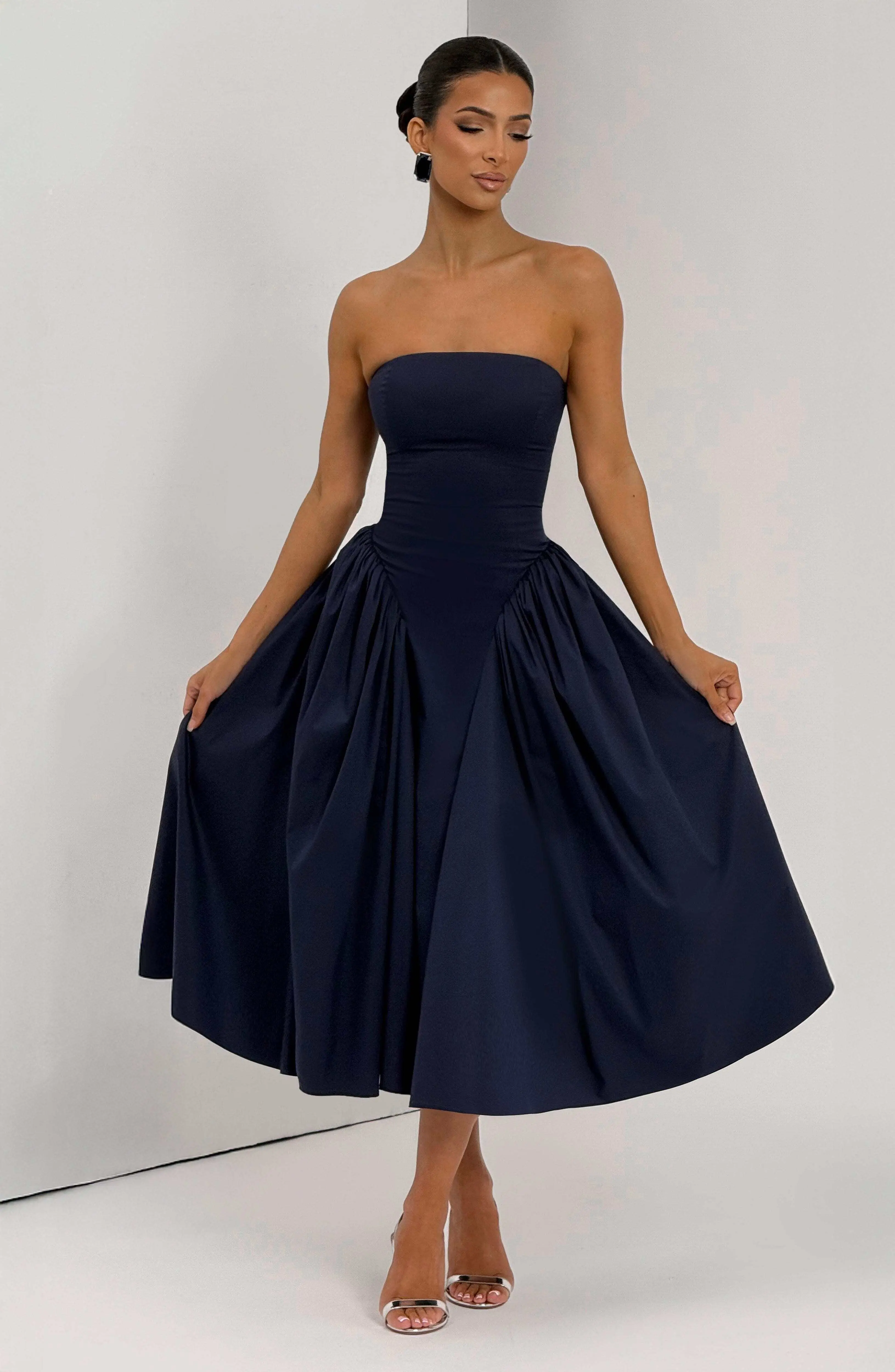 Darla Midi Dress - Navy - Image 6