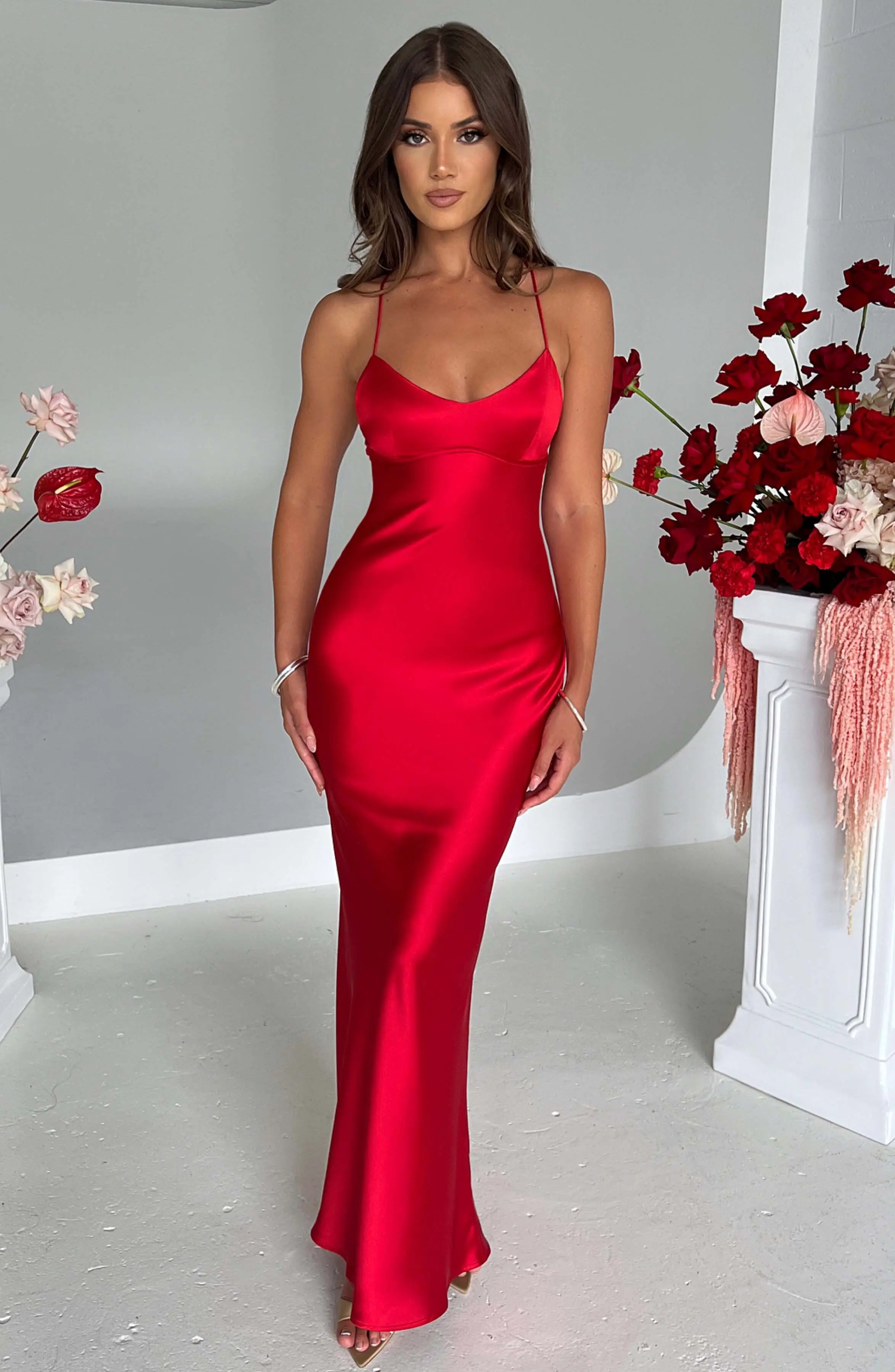 Malika Maxi Dress - Red - Image 5