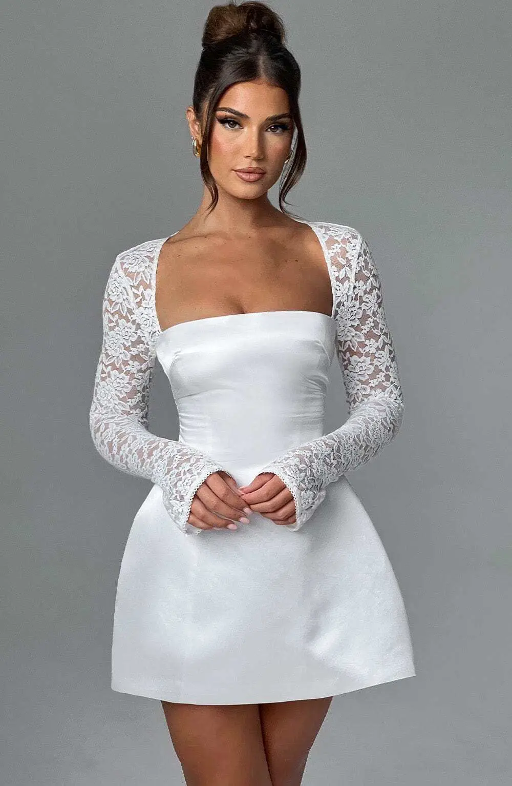 Sadie Mini Dress - Ivory - Image 8